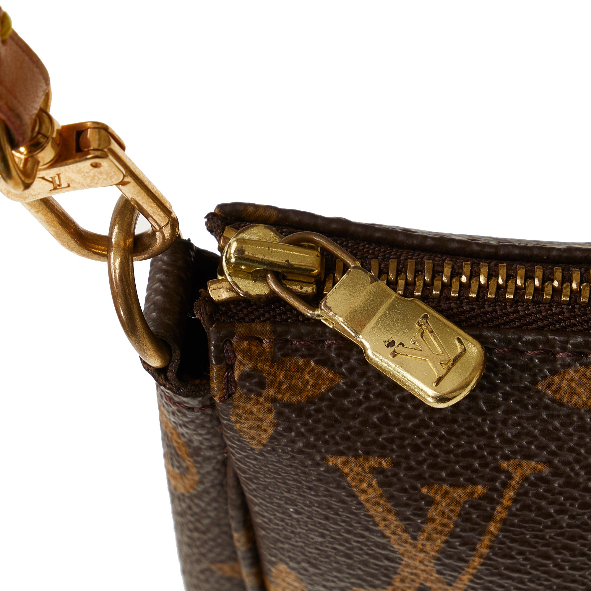 RvceShops Revival, Brown Louis Vuitton Monogram Pochette Accessoires  Baguette