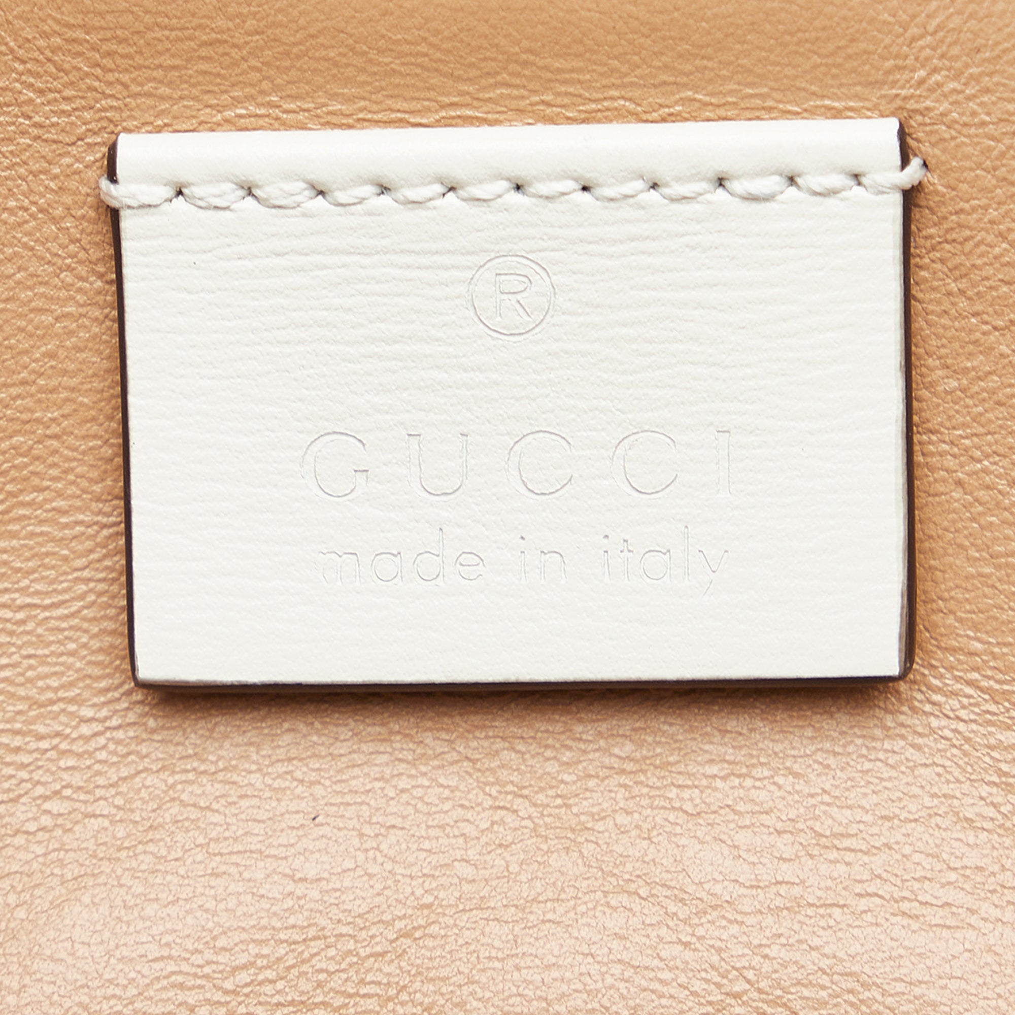 Gucci 100% Calf Leather White Medium Tiger Convertible Tote One