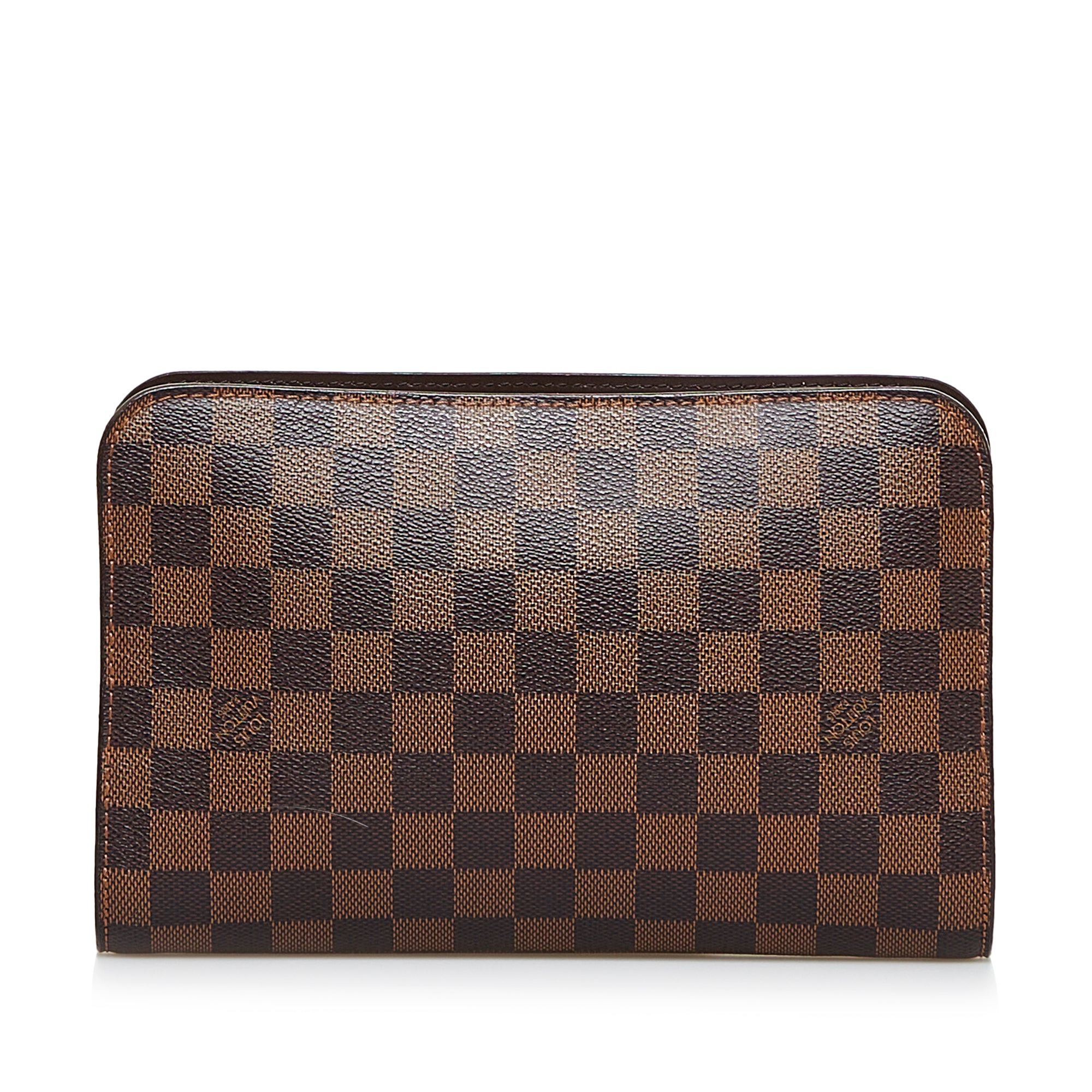 Louis Vuitton Brown Damier Ebene Clutch Bag