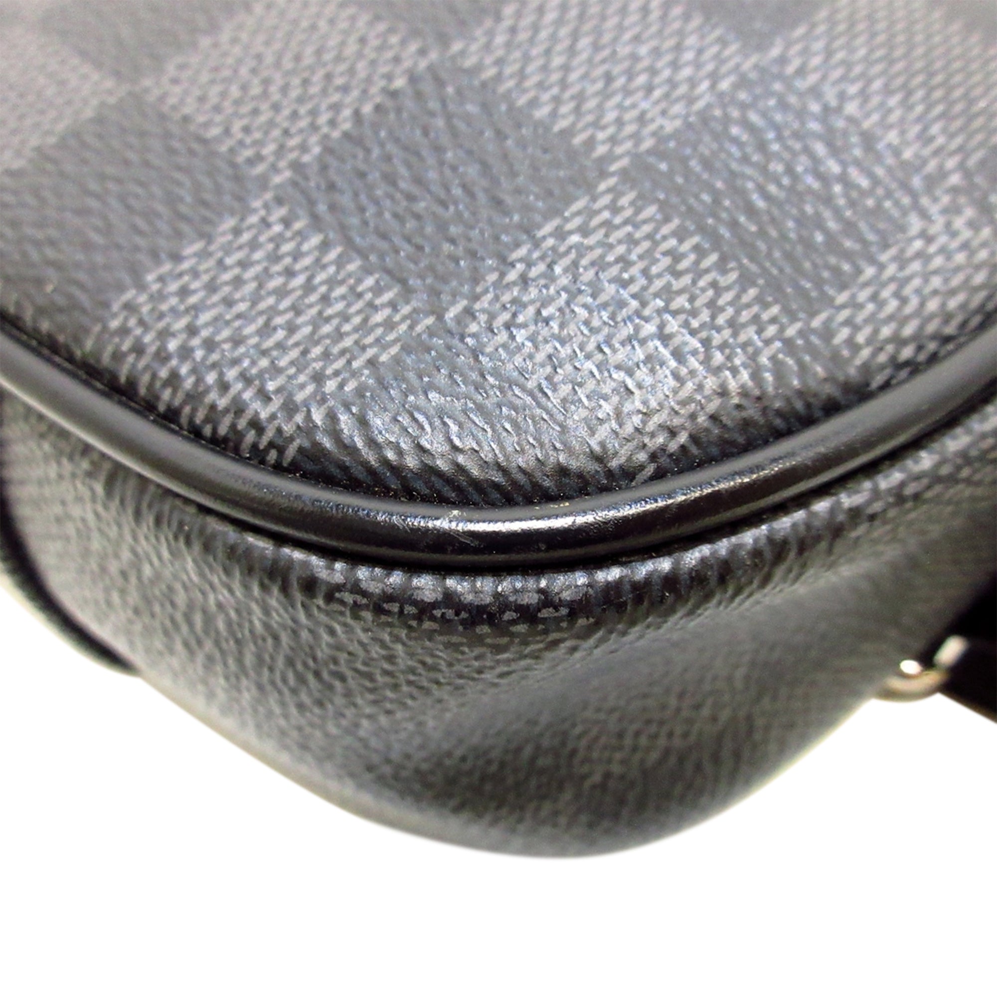 Louis Vuitton Damier Graphite Ambler Black Canvas Belt Bag 231012N