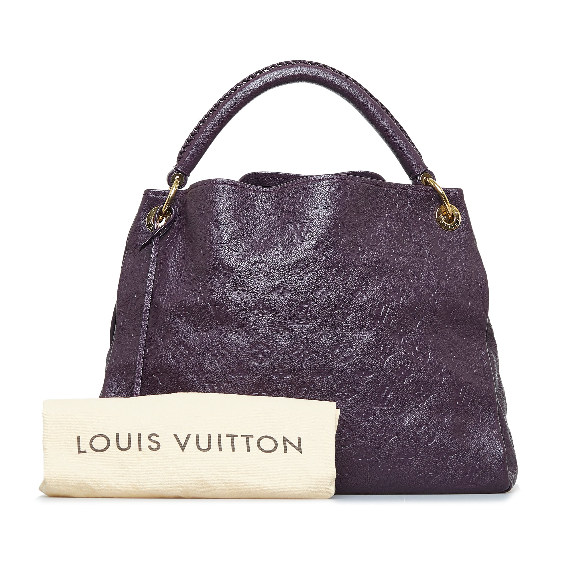 Louis Vuitton Neverfull Enpreinte Mm Taupe Leather Shoulder Bag