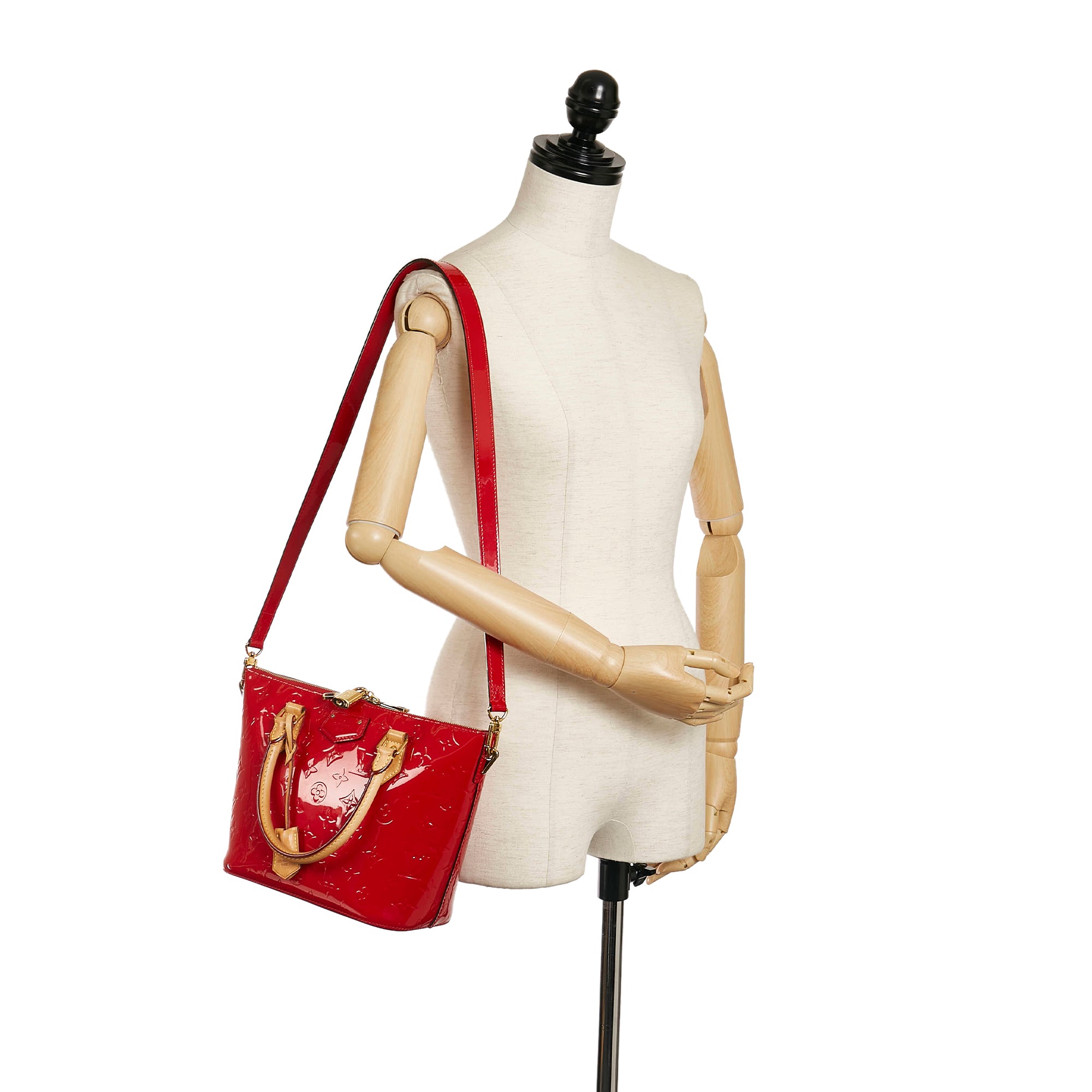Red Louis Vuitton Vernis Montebello PM Satchel – Designer Revival