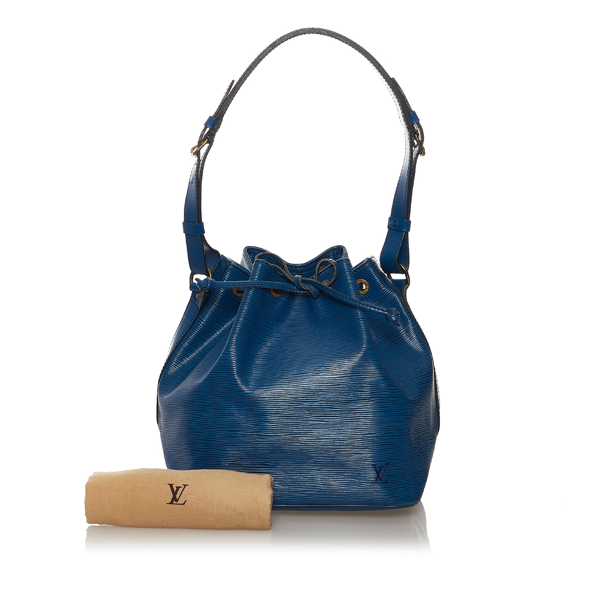 Louis Vuitton Blue Epi Leather Toledo Noe Petit Drawstring Bucket