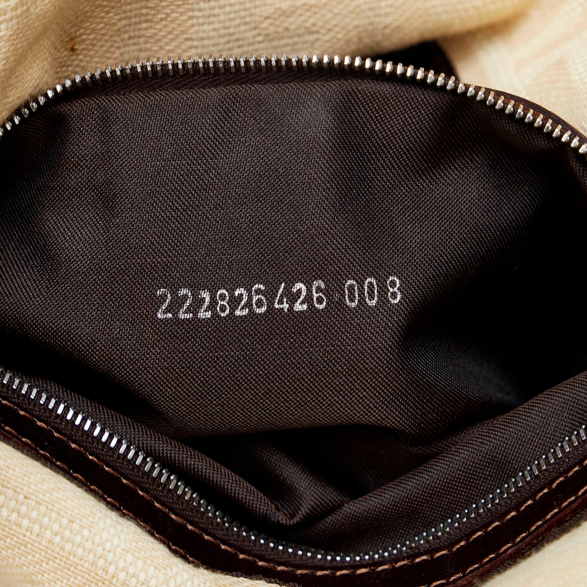 FENDI-Zucca-Canvas-Leather-Shoulder-Bag-Brown-Black-26426