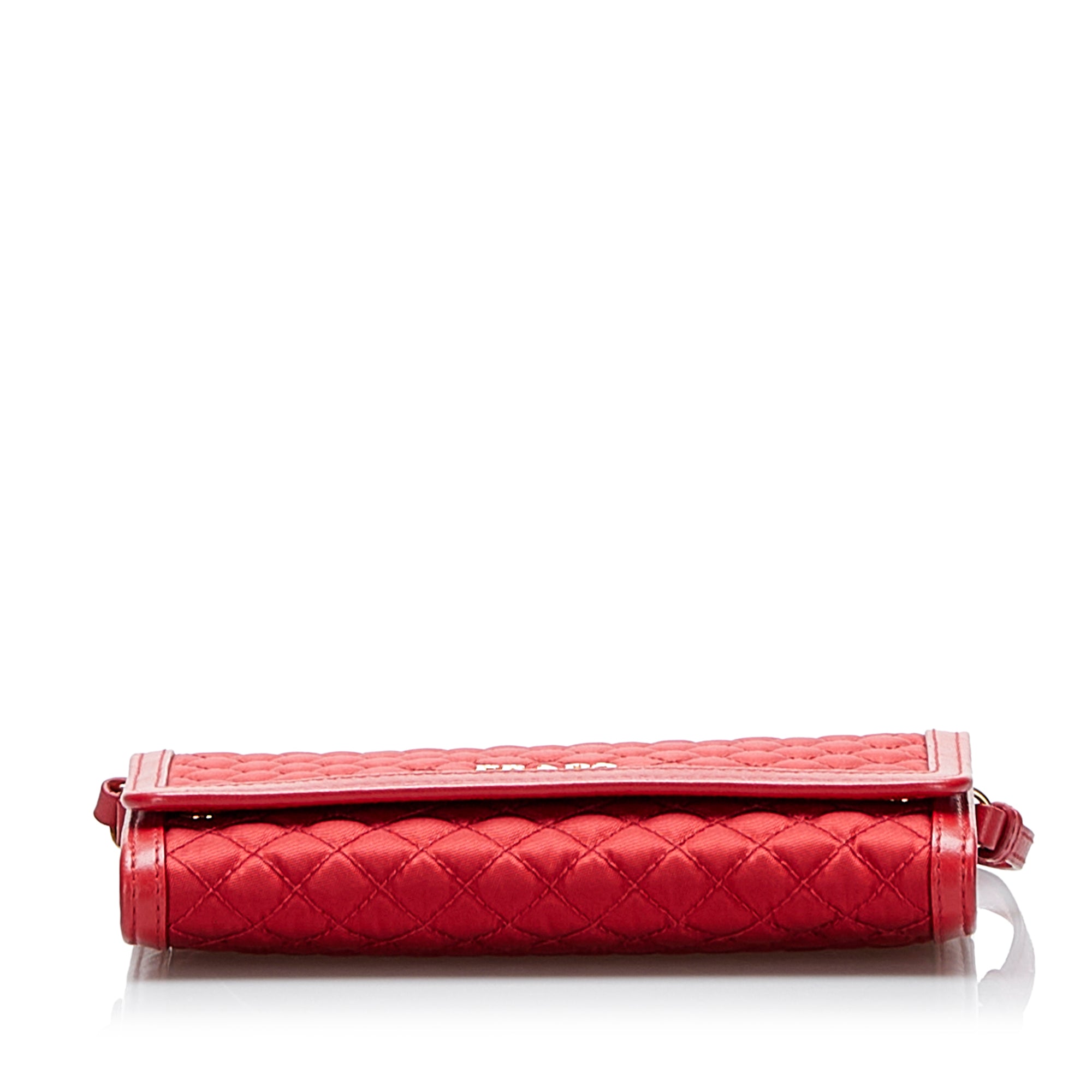 Red Prada Impuntu Tessuto Wallet on Strap Crossbody Bag – Designer Revival