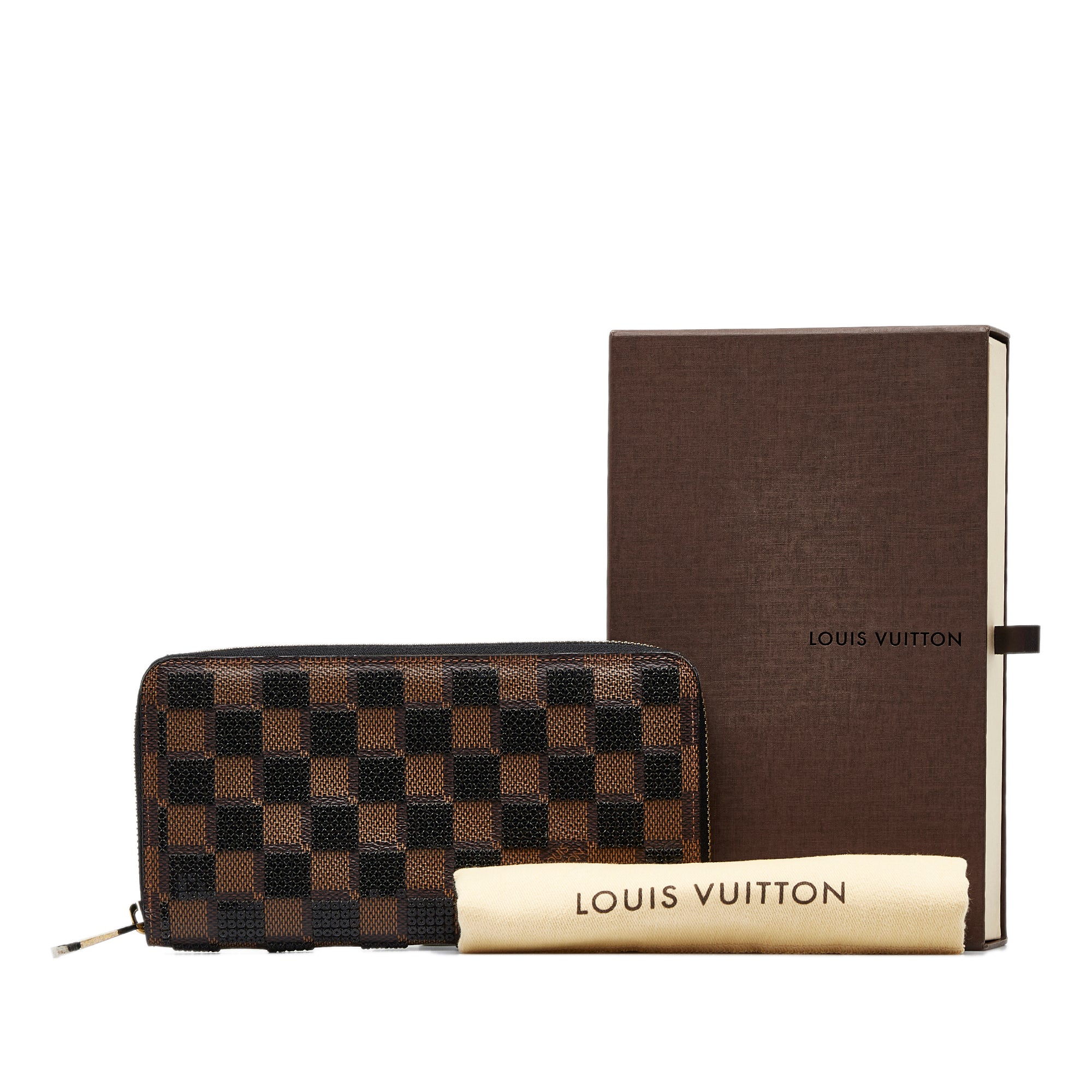 Louis Vuitton Damier Ebene Canvas Studded Zippy Wallet (authentic  Pre-owned) in Brown
