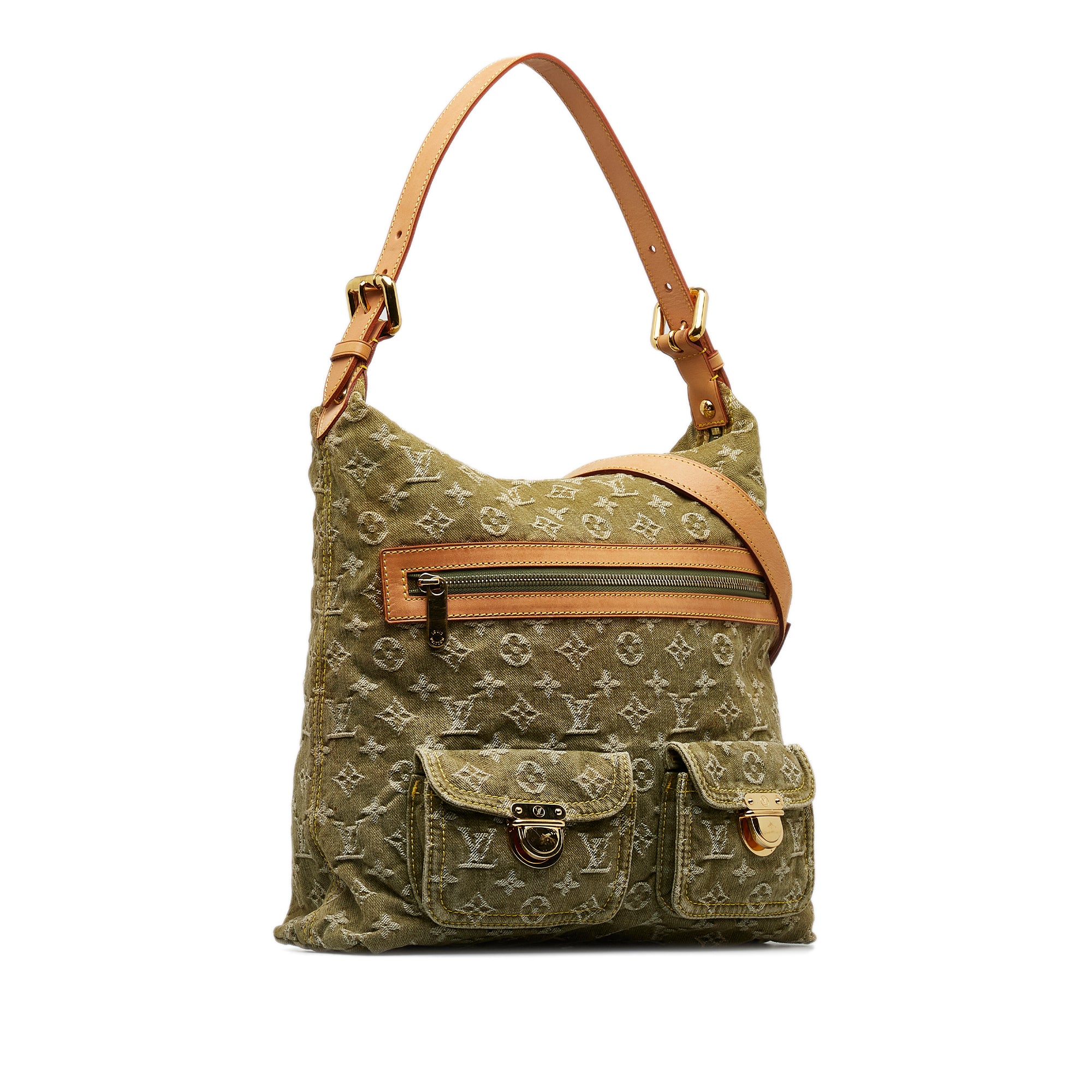 Louis Vuitton, Bags, Louis Vuitton Green Denim Baggy
