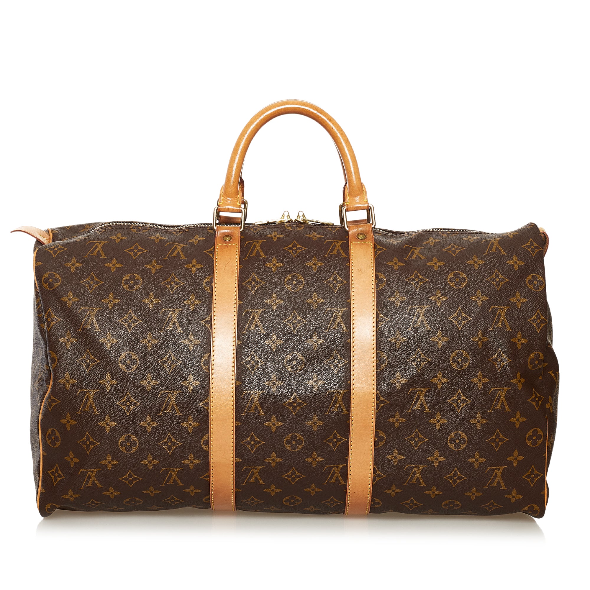 RvceShops Revival, Brown Louis Vuitton Monogram Keepall 50 Travel Bag