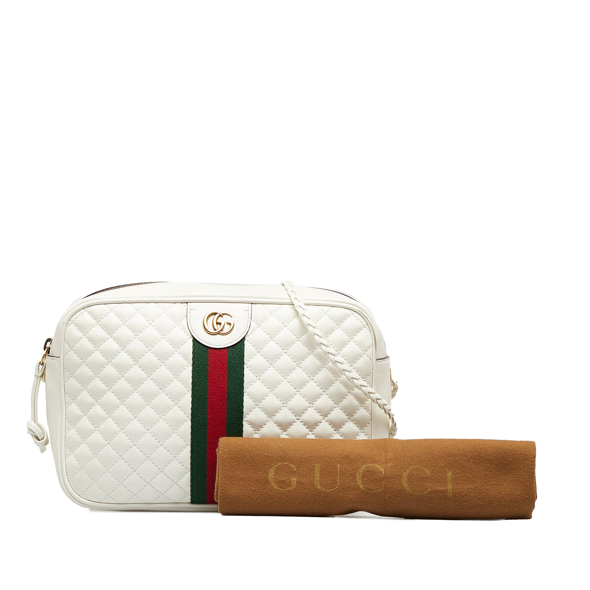 Broadway leather crossbody bag Gucci White in Leather - 16564590