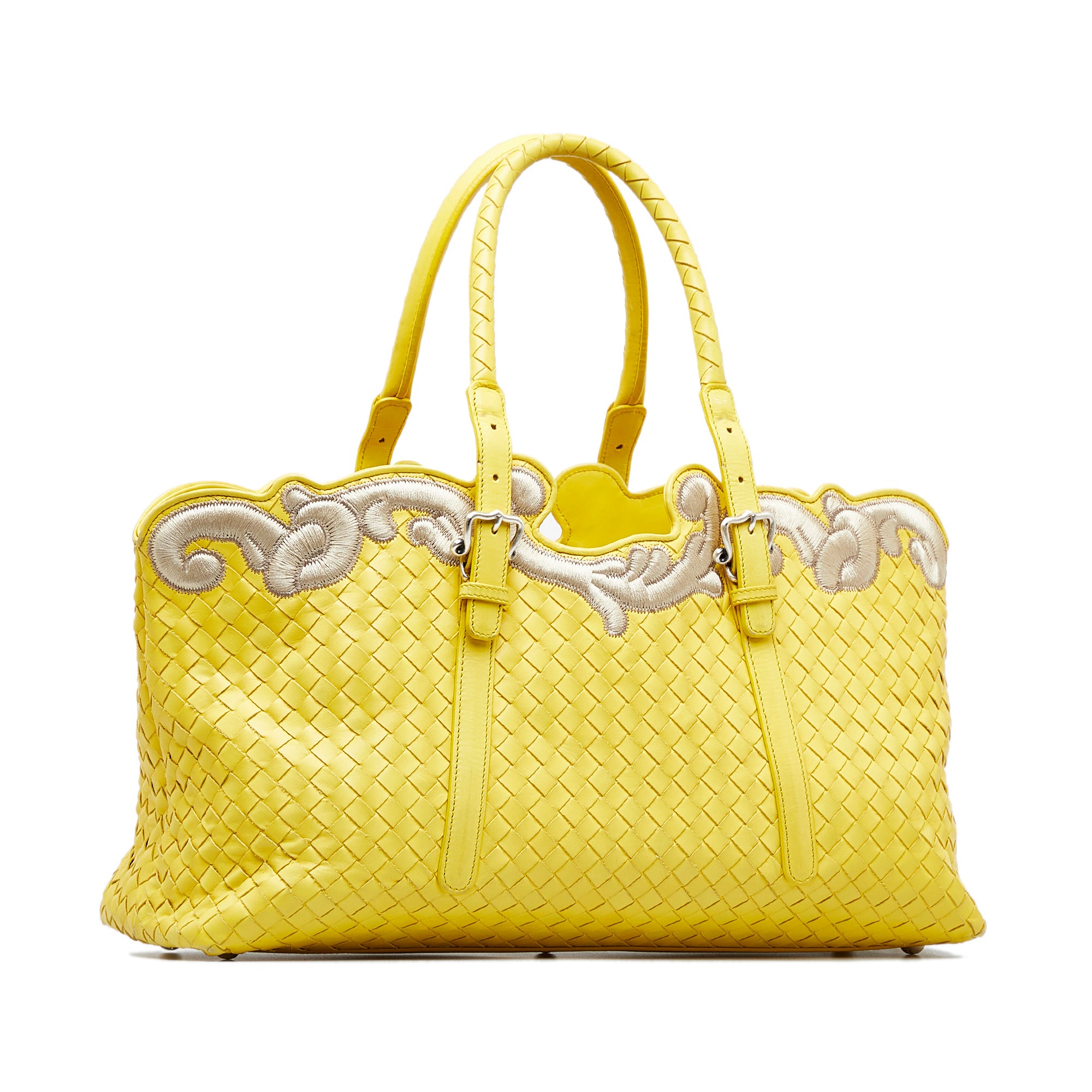 Yellow Bottega Veneta Intrecciato Tote Bag