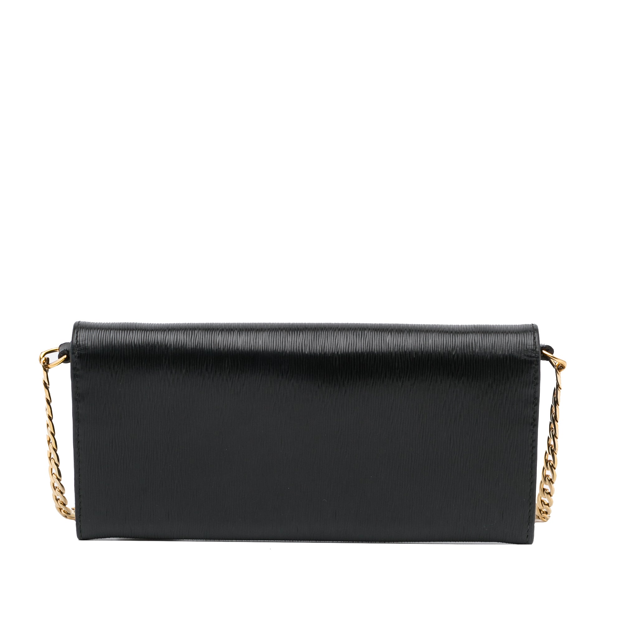 PRADA Black Vitello Move Leather Wallet on Chain Clutch Bag, Luxury, Bags &  Wallets on Carousell