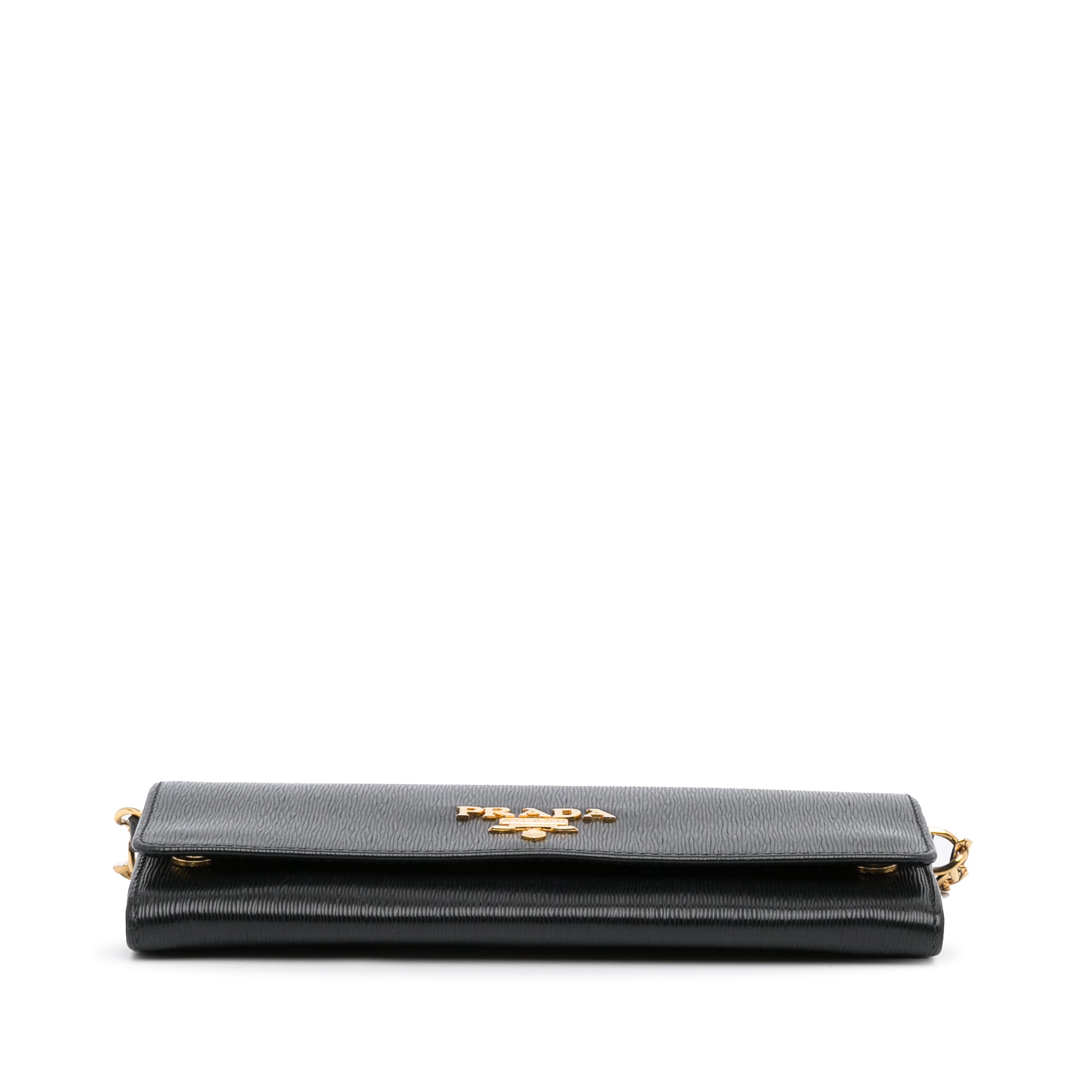 Black Prada Vitello Move Wallet On Chain Crossbody Bag – Designer