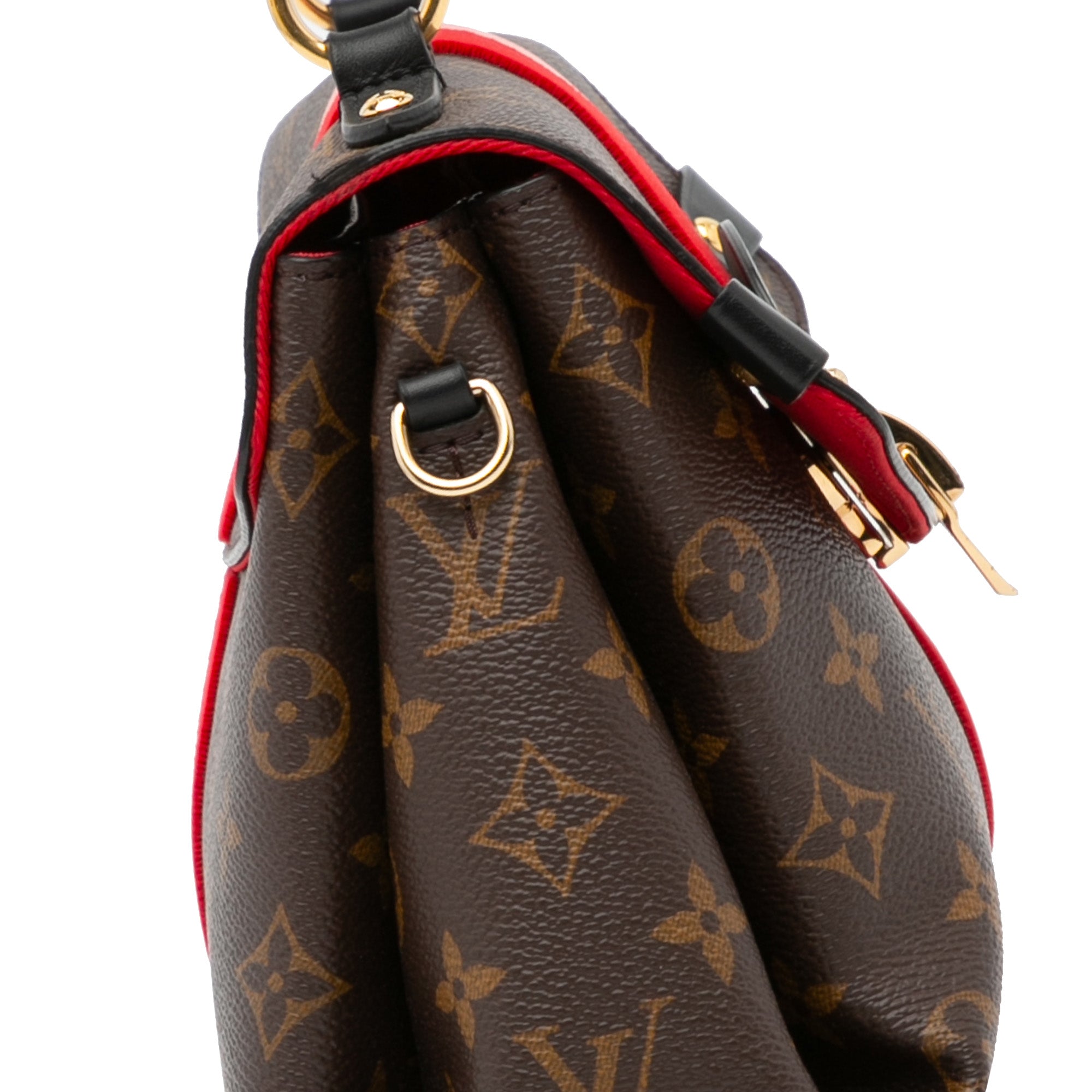 Louis Vuitton Georges Bb Monogram Canvas Shoulder Bag Red