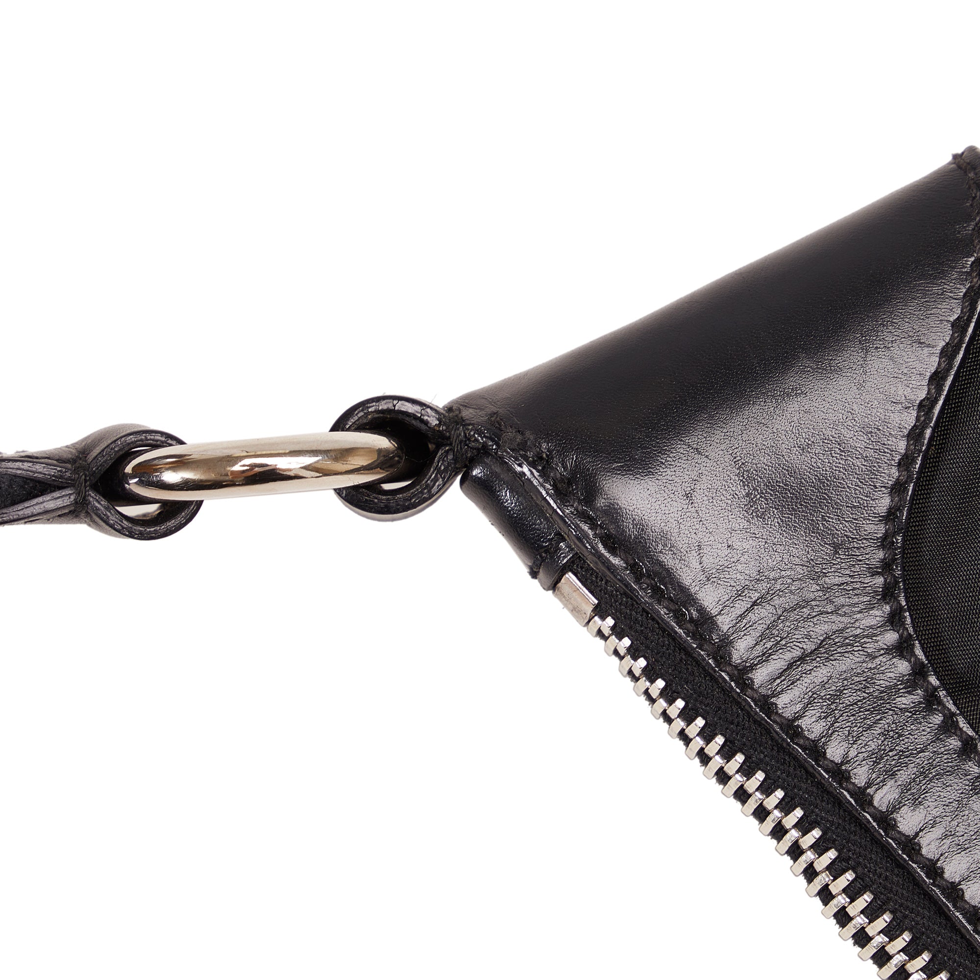 Prada Saffiano Clutch w/ Crossbody Chain