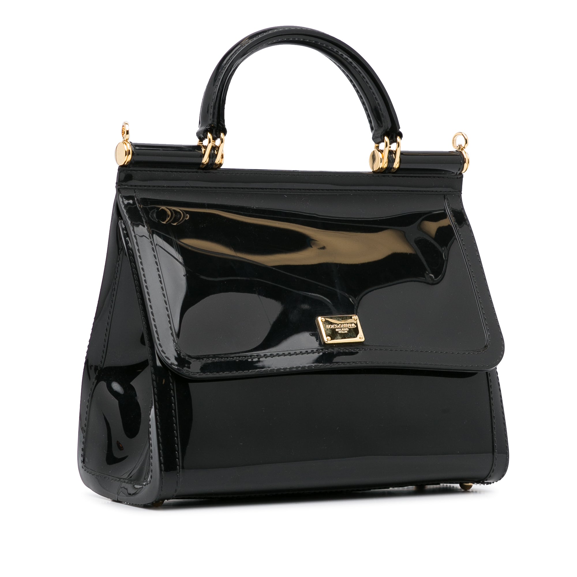 Black Dolce&Gabbana Miss Sicily PVC Satchel – Designer Revival
