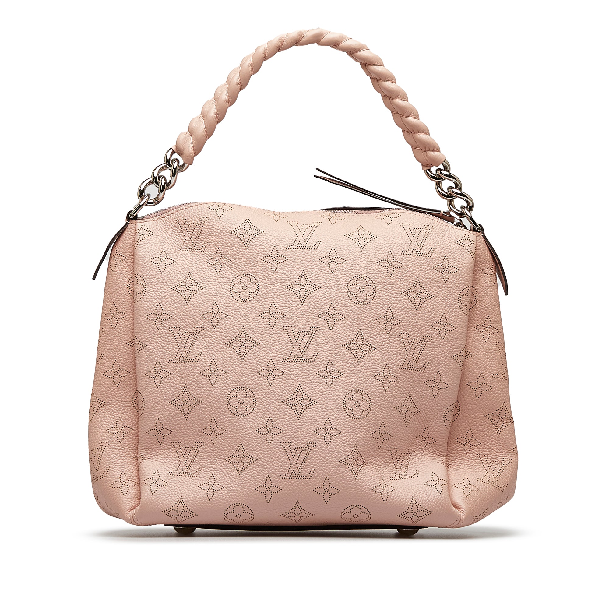 LV LV Women Babylone Chain BB Handbag in Mahina Perforated Calf Leather  Pink in 2023