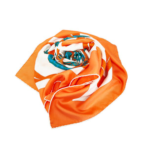 Multi Hermes Printed Silk Scarf Scarves, Cra-wallonieShops Revival