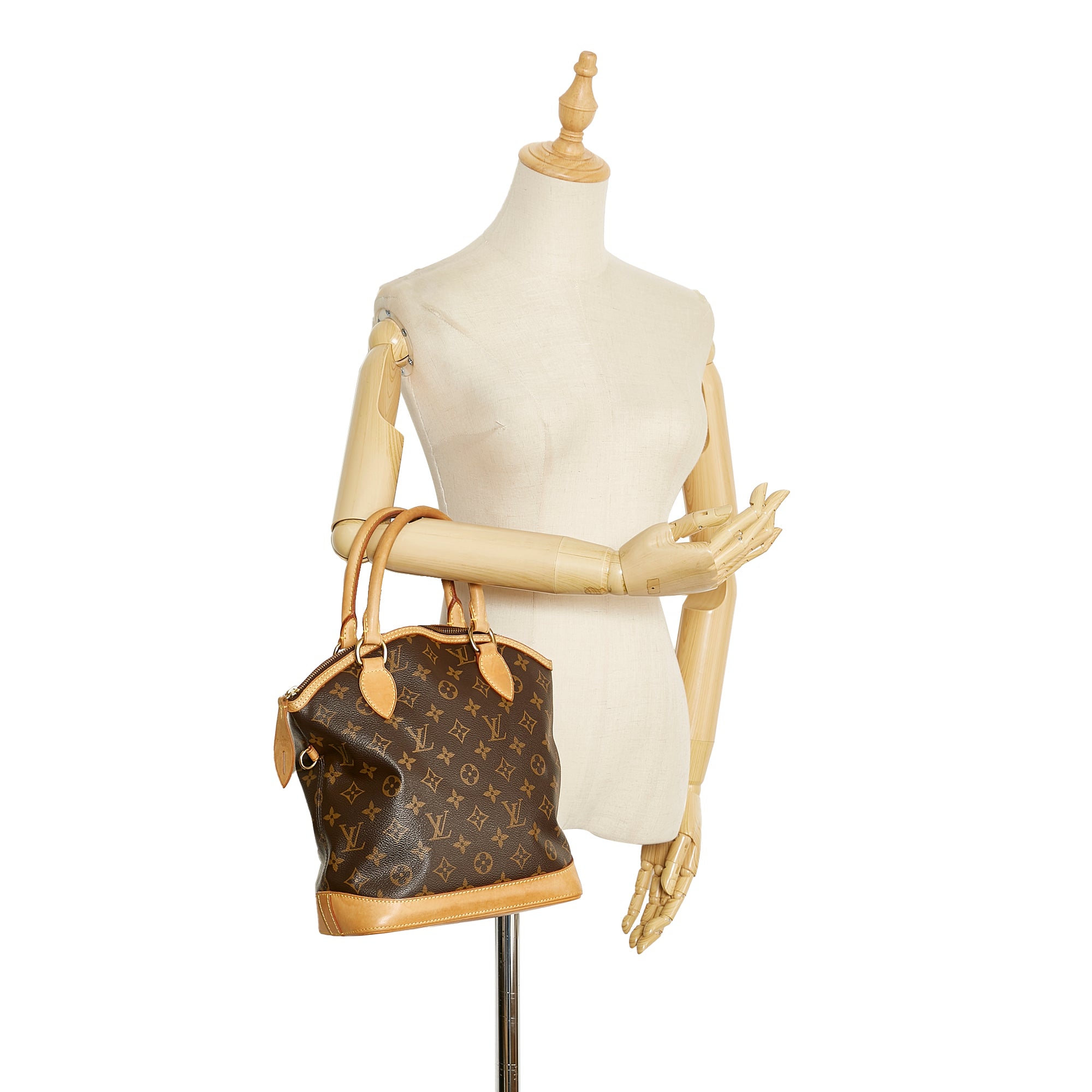 Lockit vertical leather handbag Louis Vuitton Brown in Leather