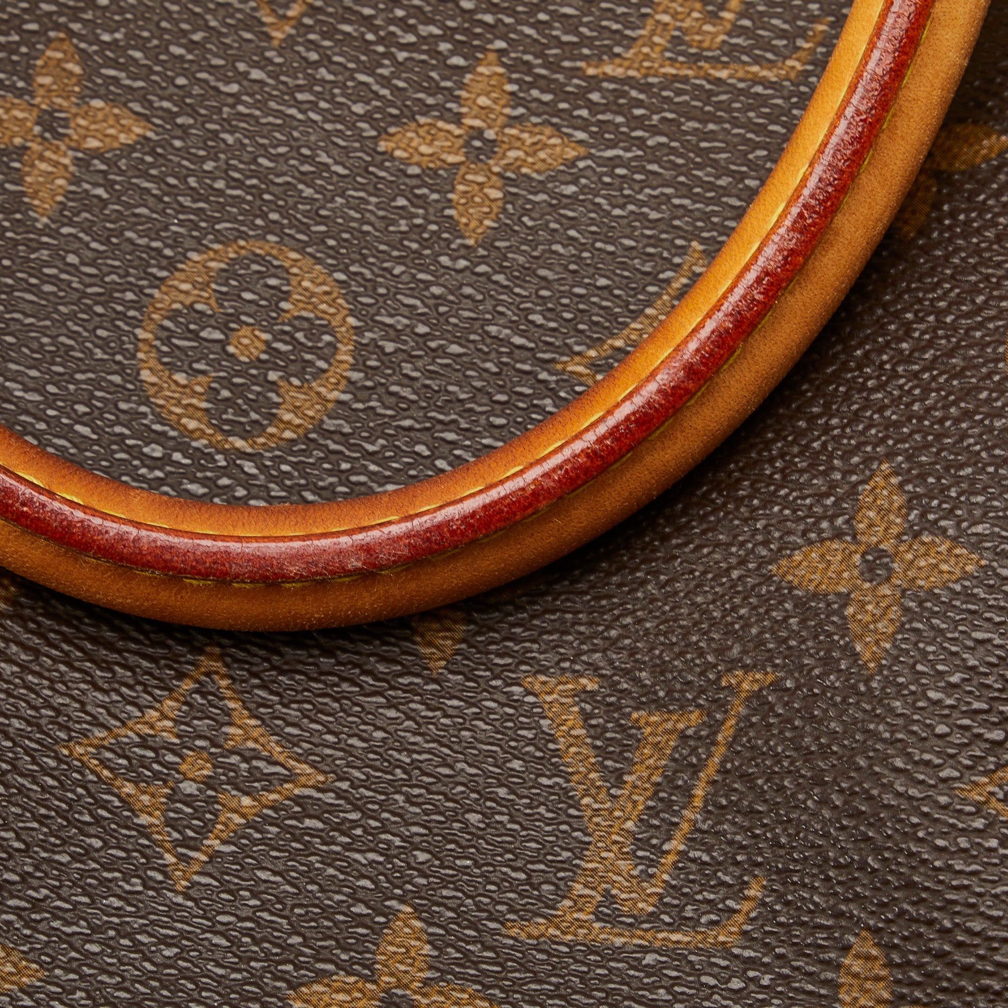 Louis Vuitton Turquoise Leather & Brown Monogram Canvas Lockit