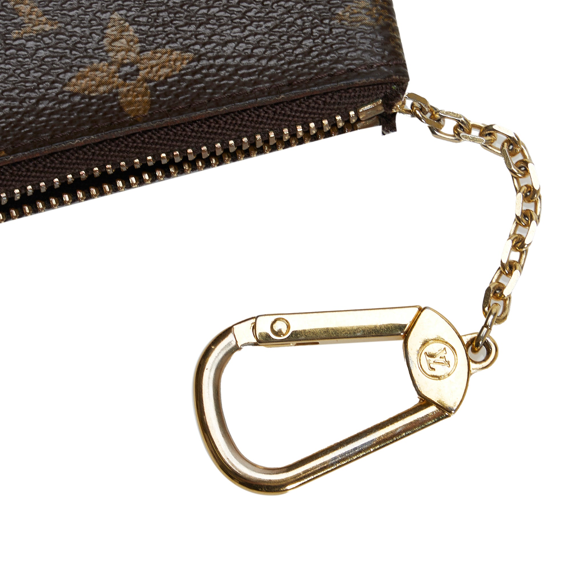 Louis Vuitton Key Pouch Coin Purse Pochette Cles Keychain Metal