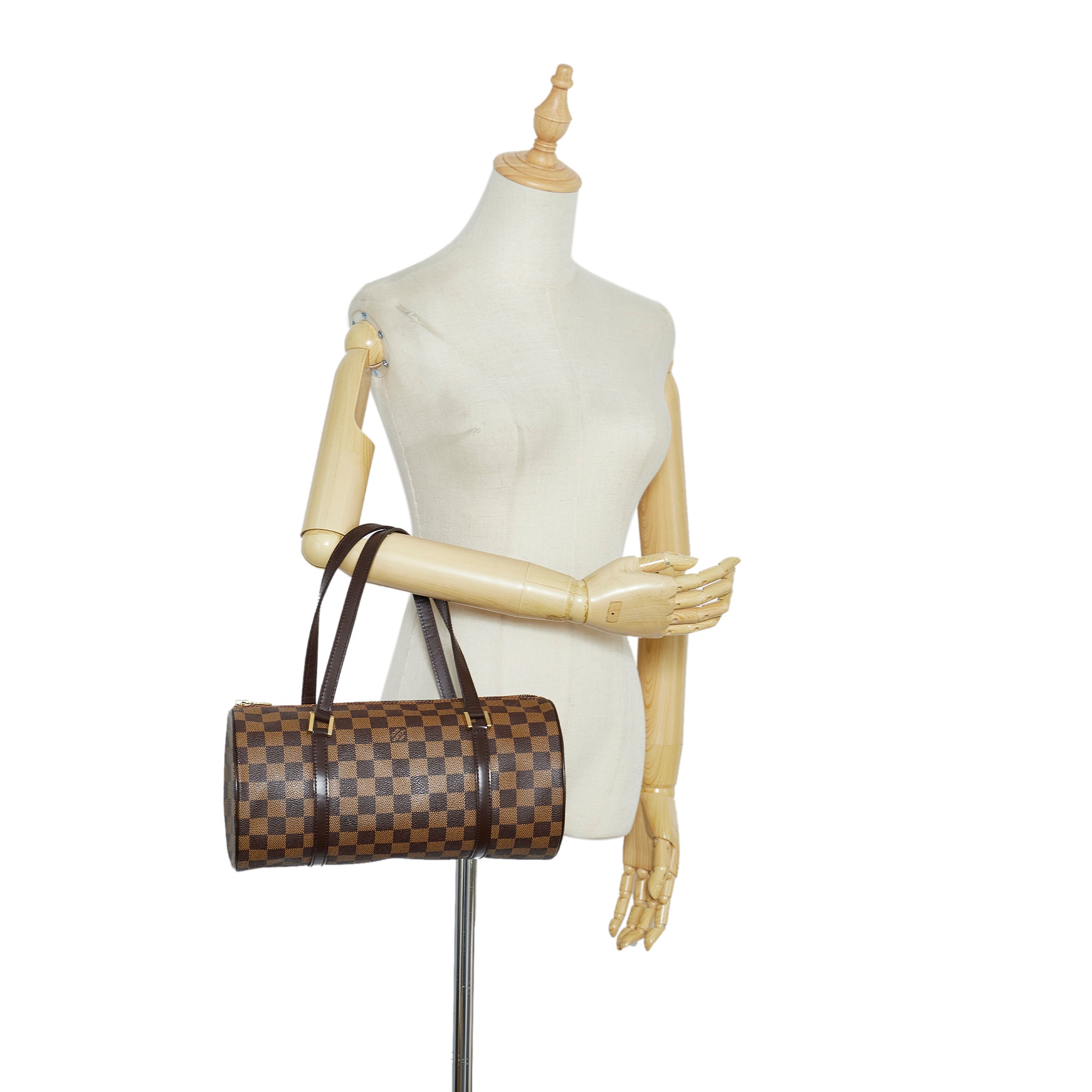 Louis Vuitton Papillon 30 Damier Ebene Shoulder Handbag