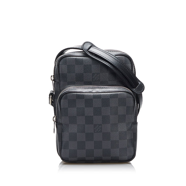 Authenticated Louis Vuitton Damier Graphite Cube De Rangement GM Black