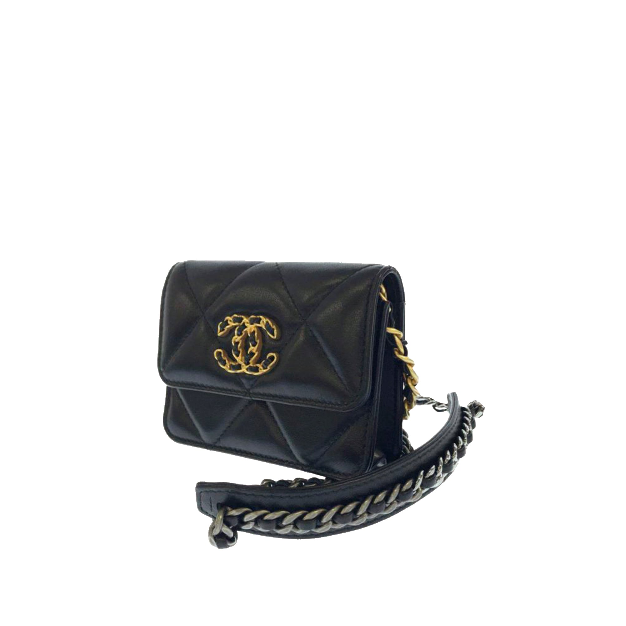 Chanel Black Leather Chanel 19 Flap Shoulder Bag Chanel