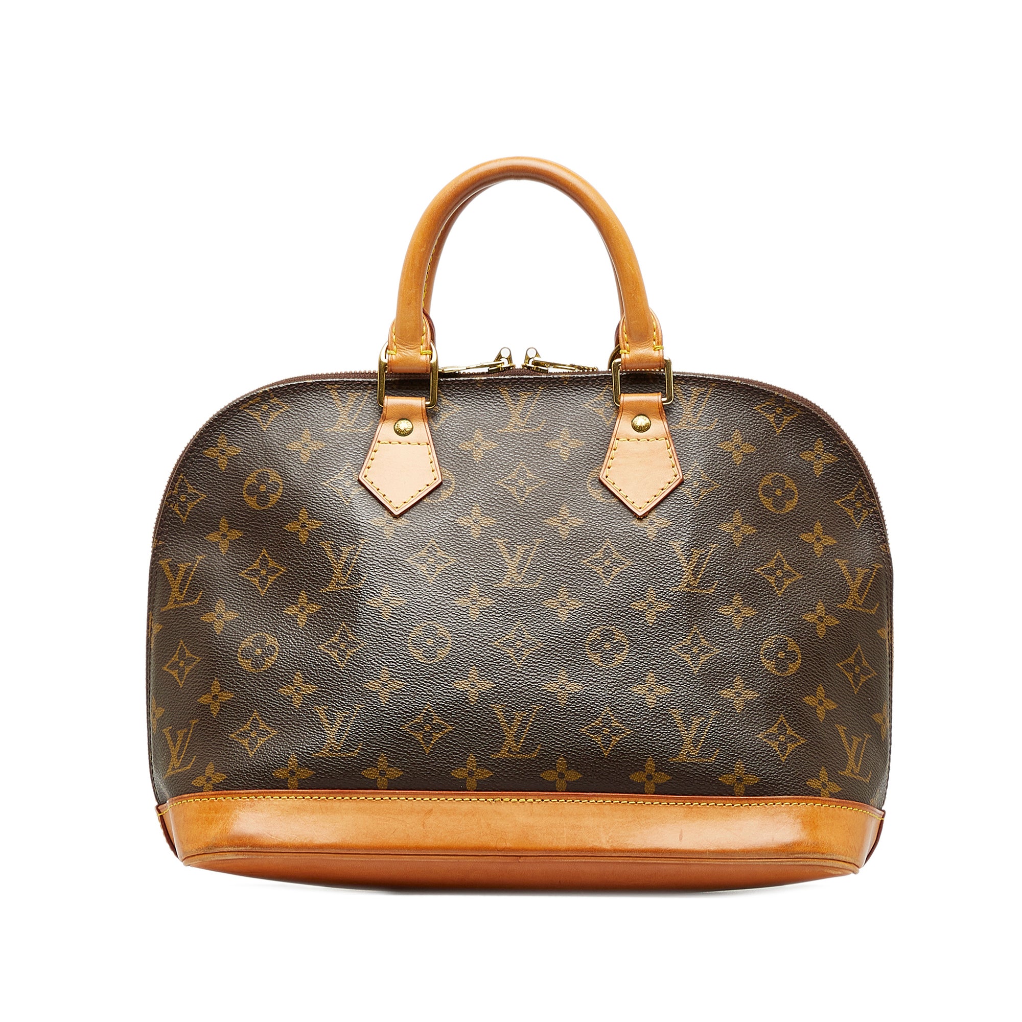 Louis Vuitton, Bags, Authentic Louis Vuitton Alma Pm Monogram Tan Vachetta  Bag Handbag Purse