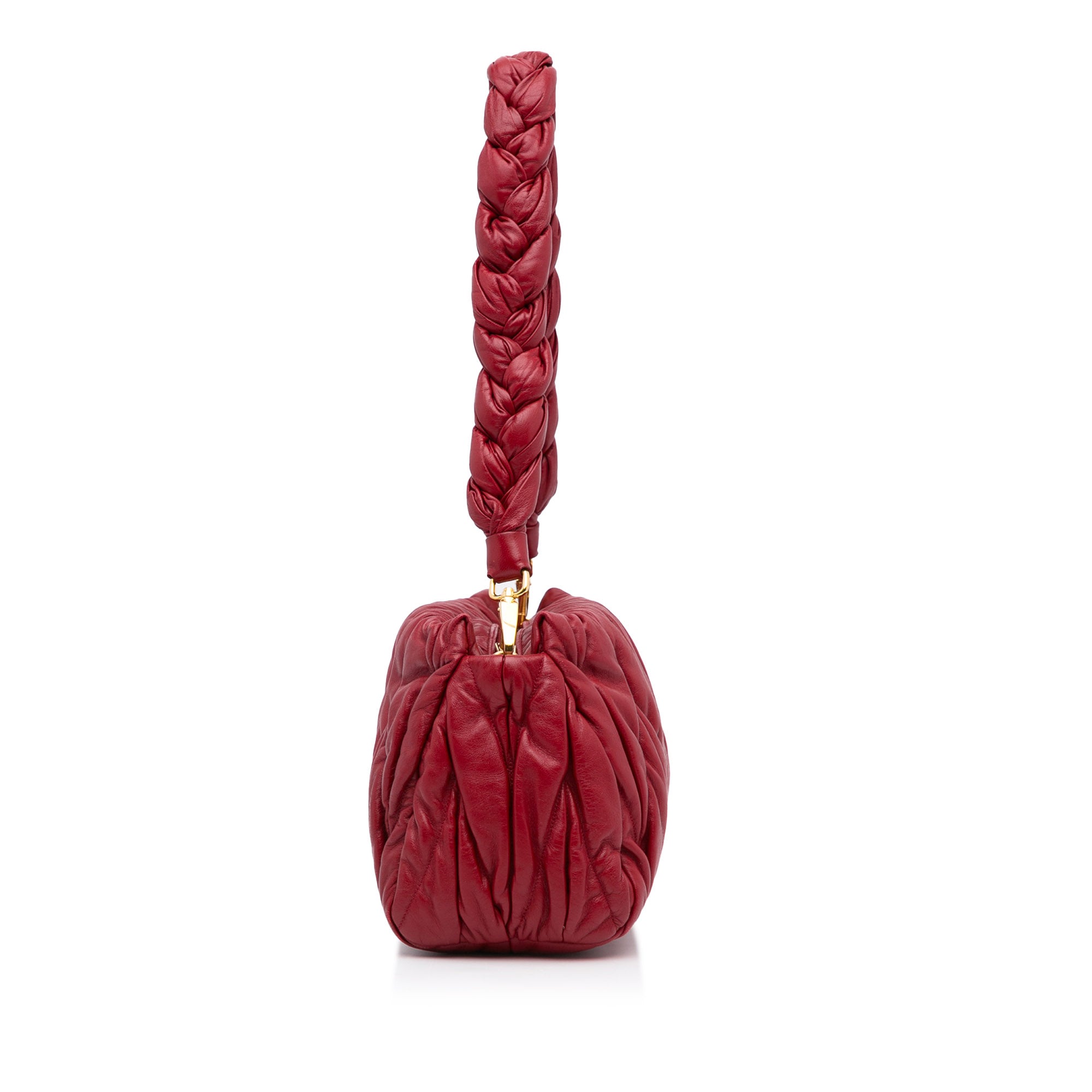 Red Miu Miu Matelasse Shoulder Bag – Designer Revival