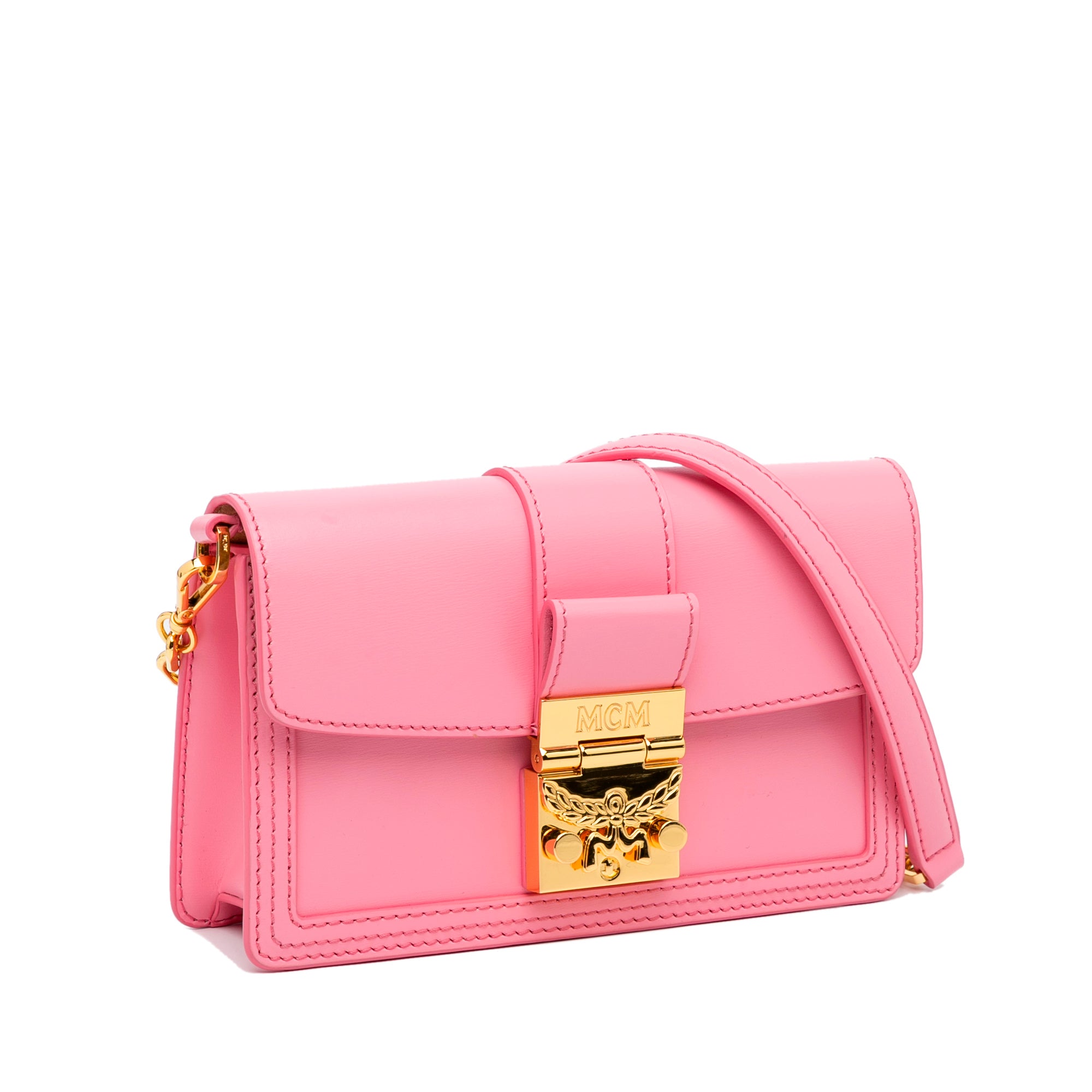 NWT MCM Medium Aren VI Leather Hobo Shoulder Crossbody Handbag Power Pink |  eBay