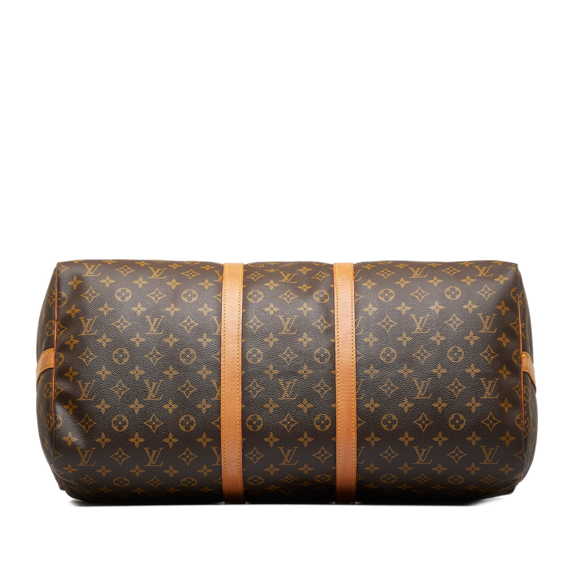 LOUIS VUITTON Keepall 45 Bandouliere Monogram Canvas Travel Bag Brown