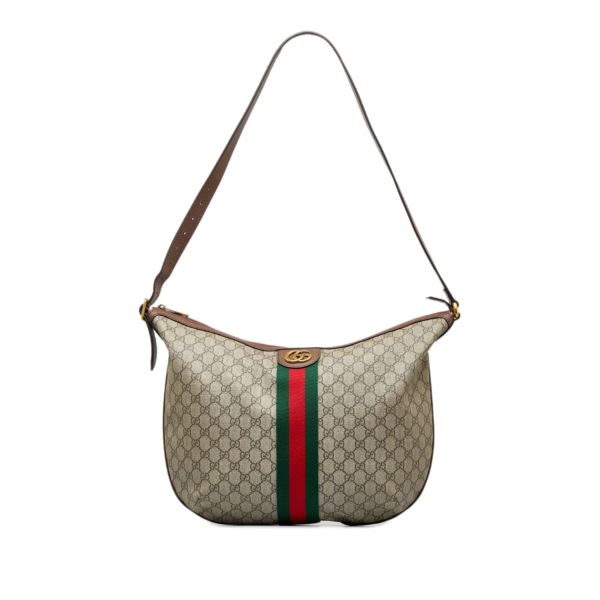 Gucci Ophidia GG Straw Tote Bag - Red