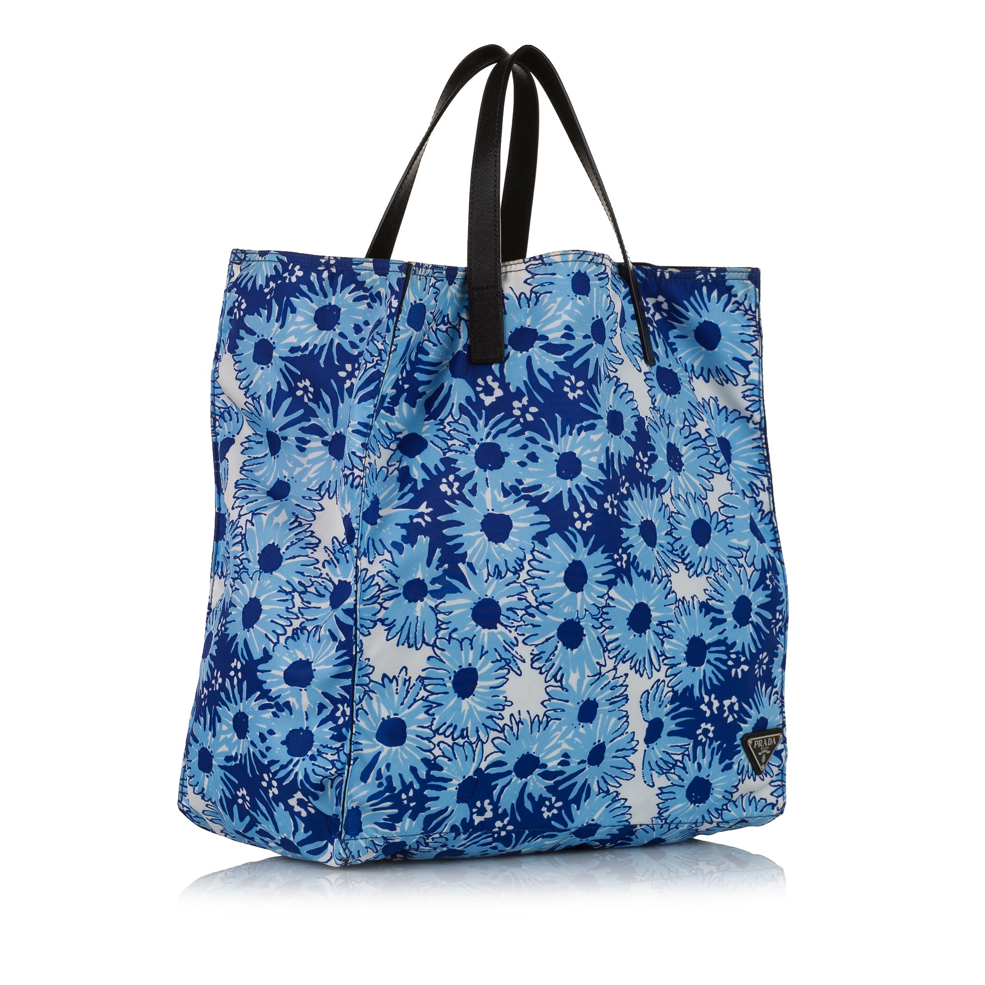 Blue Prada Tessuto Stampato Tote Bag – Designer Revival