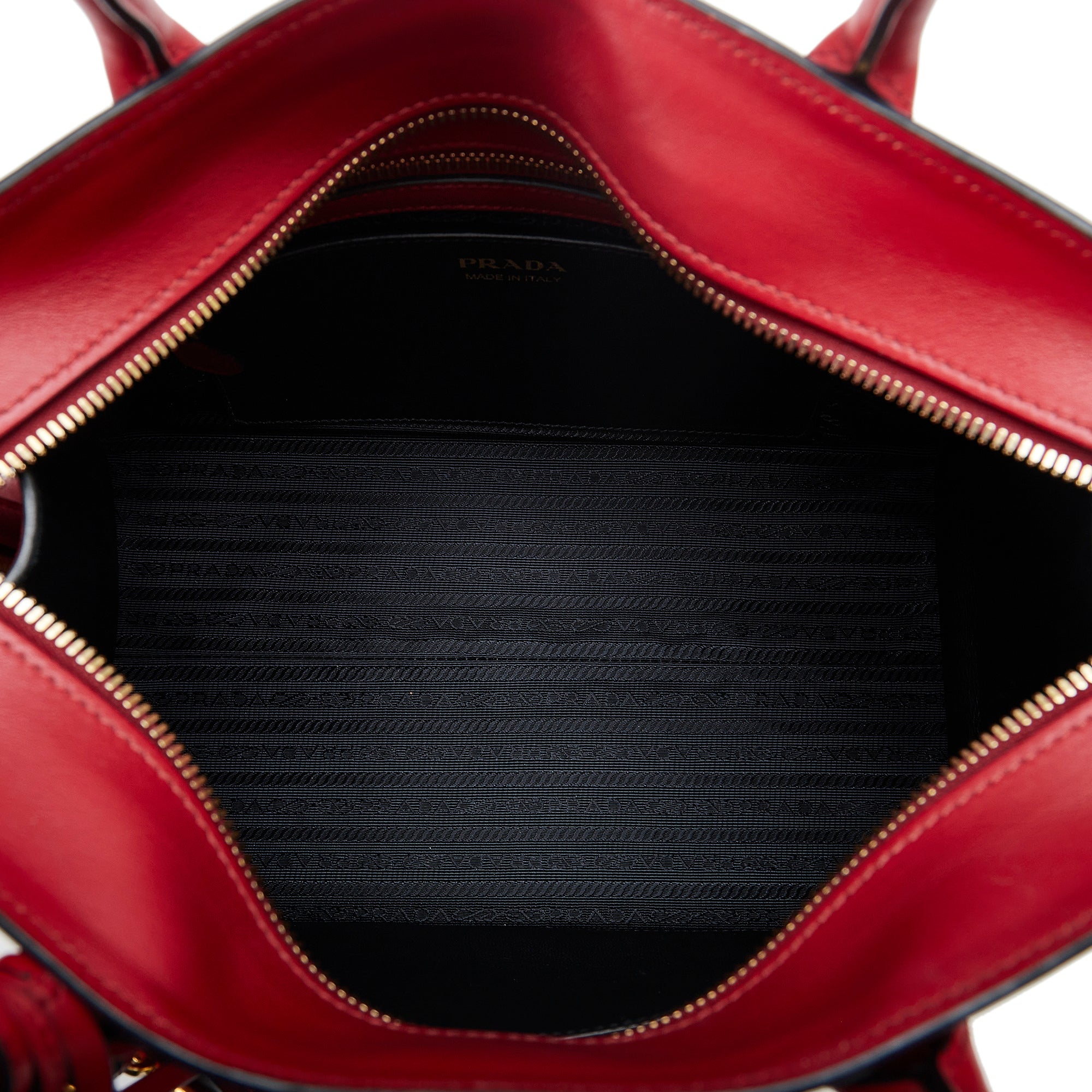 Prada Red/Black Saffiano and City Calf Leather Esplanade Tote Bag 1BA046 -  Yoogi's Closet