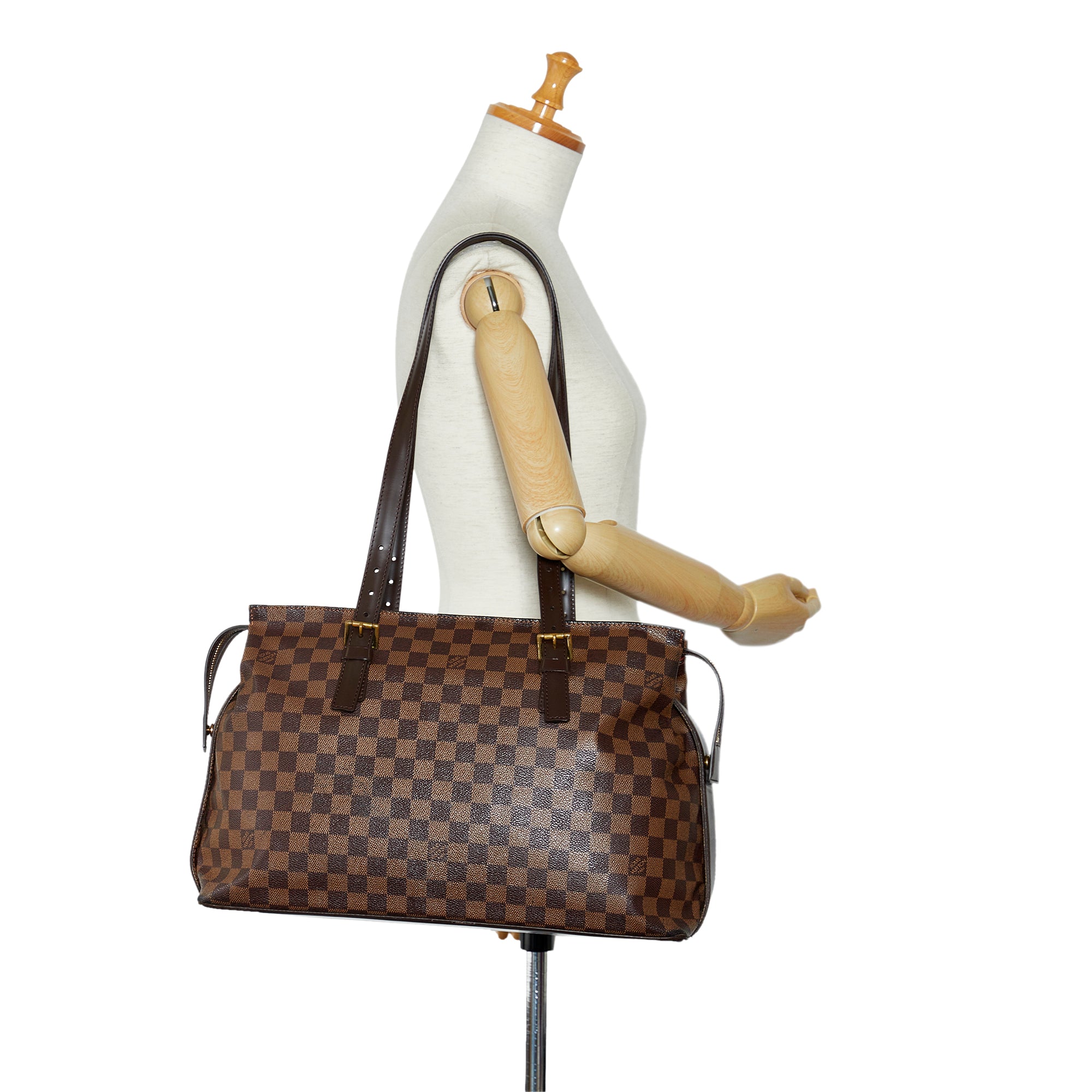 Louis Vuitton Vintage - Damier Ebene Chelsea Bag - Brown - Leather