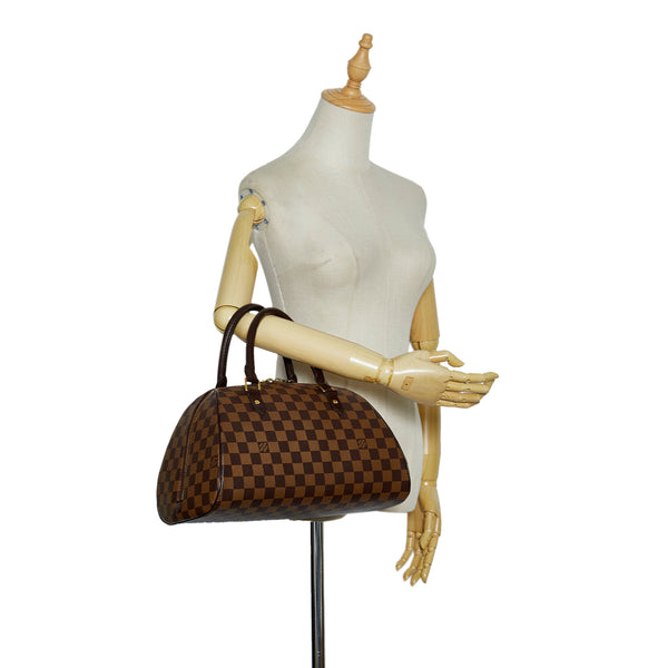 Authentic Louis Vuitton damier Ribera mm Boston hand bag purse