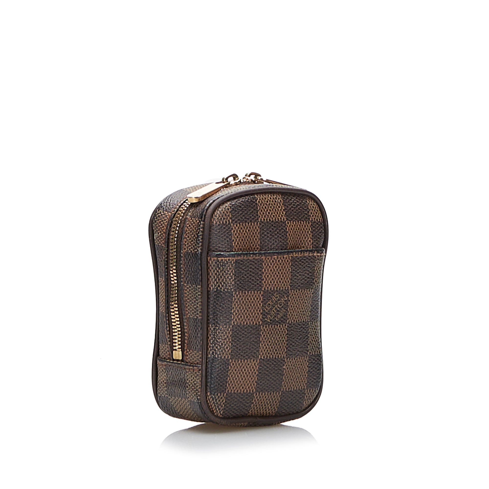 Auth Louis Vuitton Etui Okapi PM Damier Ebene Pouch Case Crossbody Bag  N61738