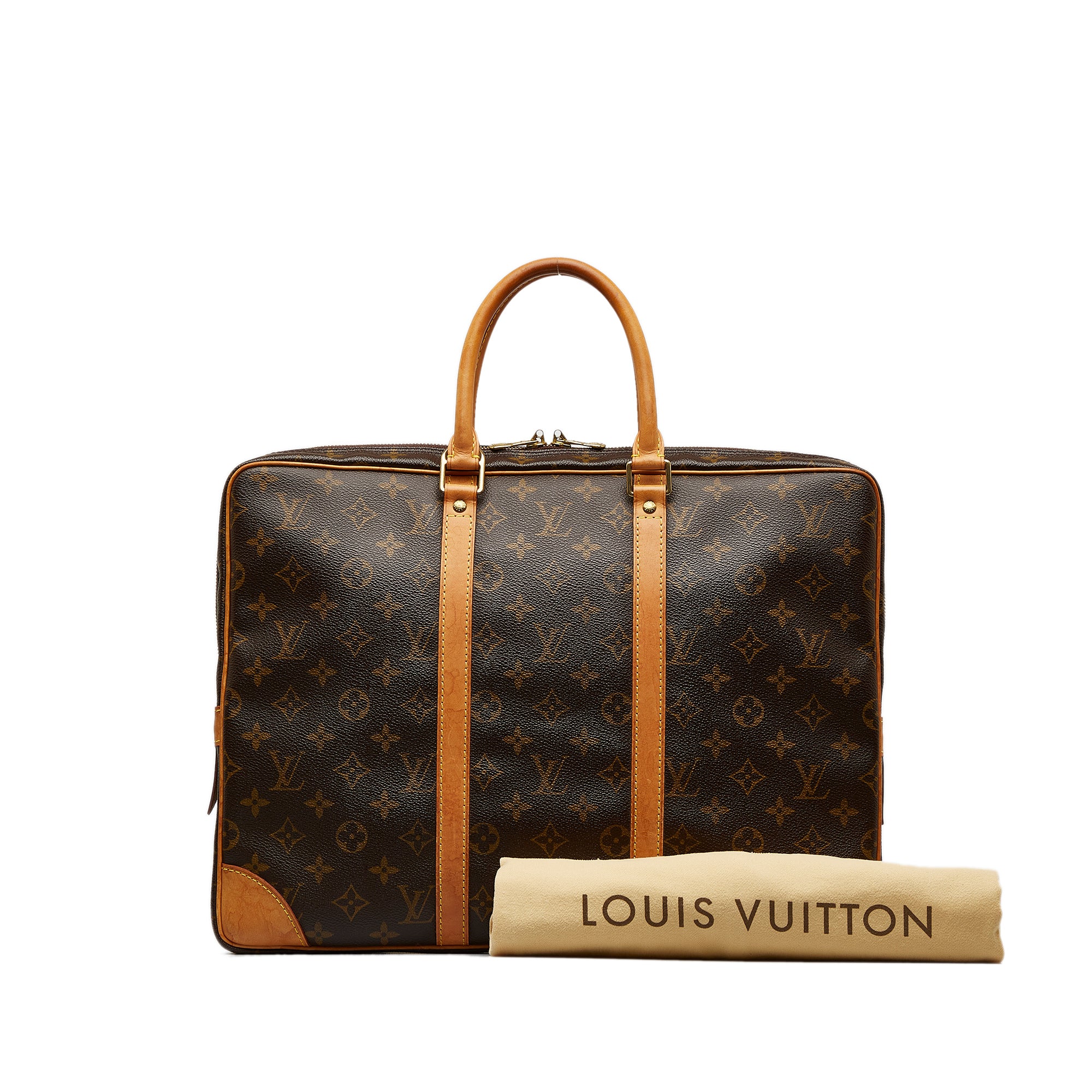 Brown Louis Vuitton Monogram Macassar Porte Documents Voyage Business Bag