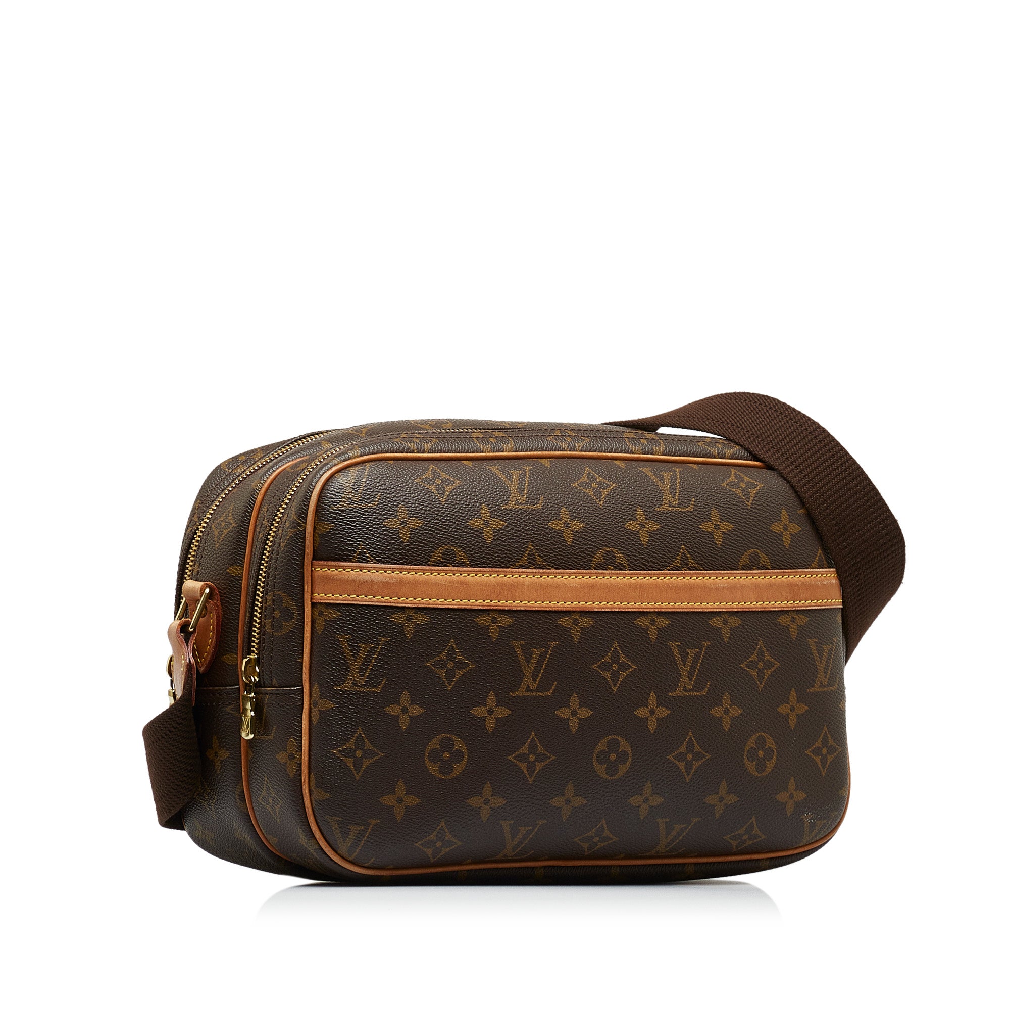 Pre-Owned Louis Vuitton Reporter Monogram PM Brown 