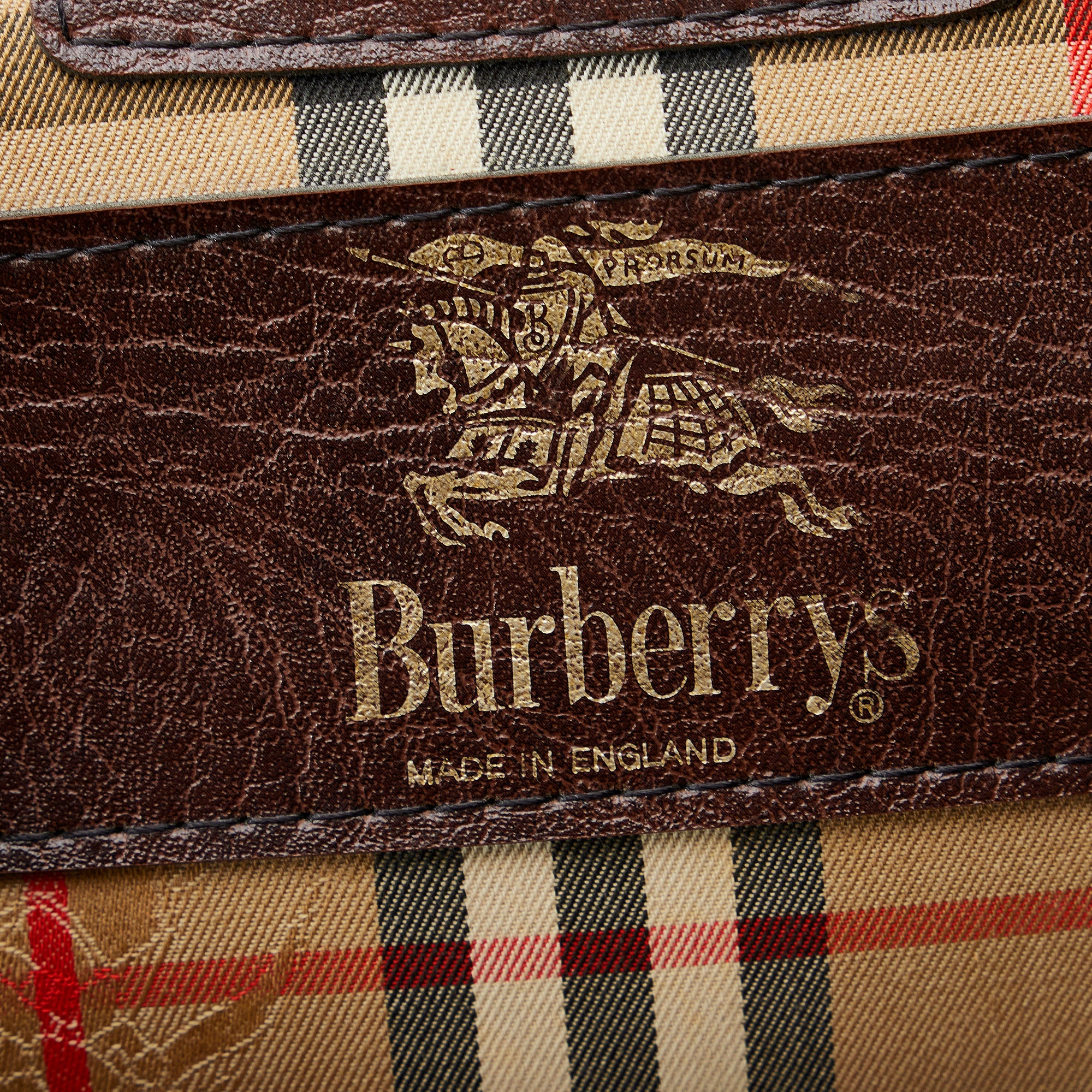 Brown Burberry Haymarket Check Travel Bag – Designer Revival