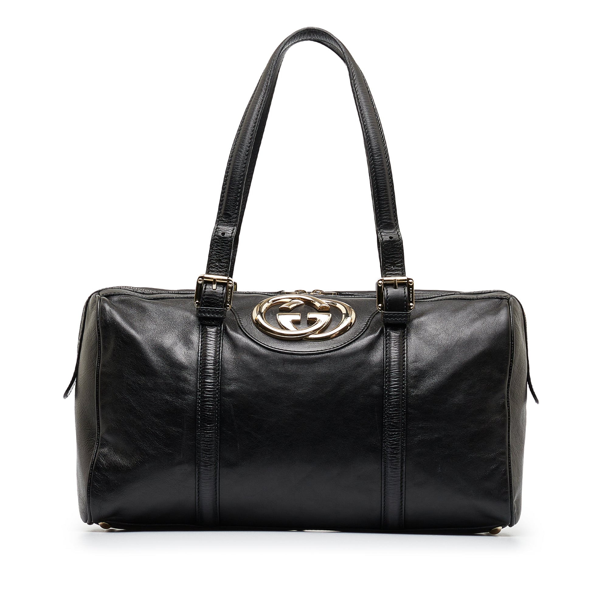 Cra-wallonieShops Revival | Black Gucci Medium Leather Britt