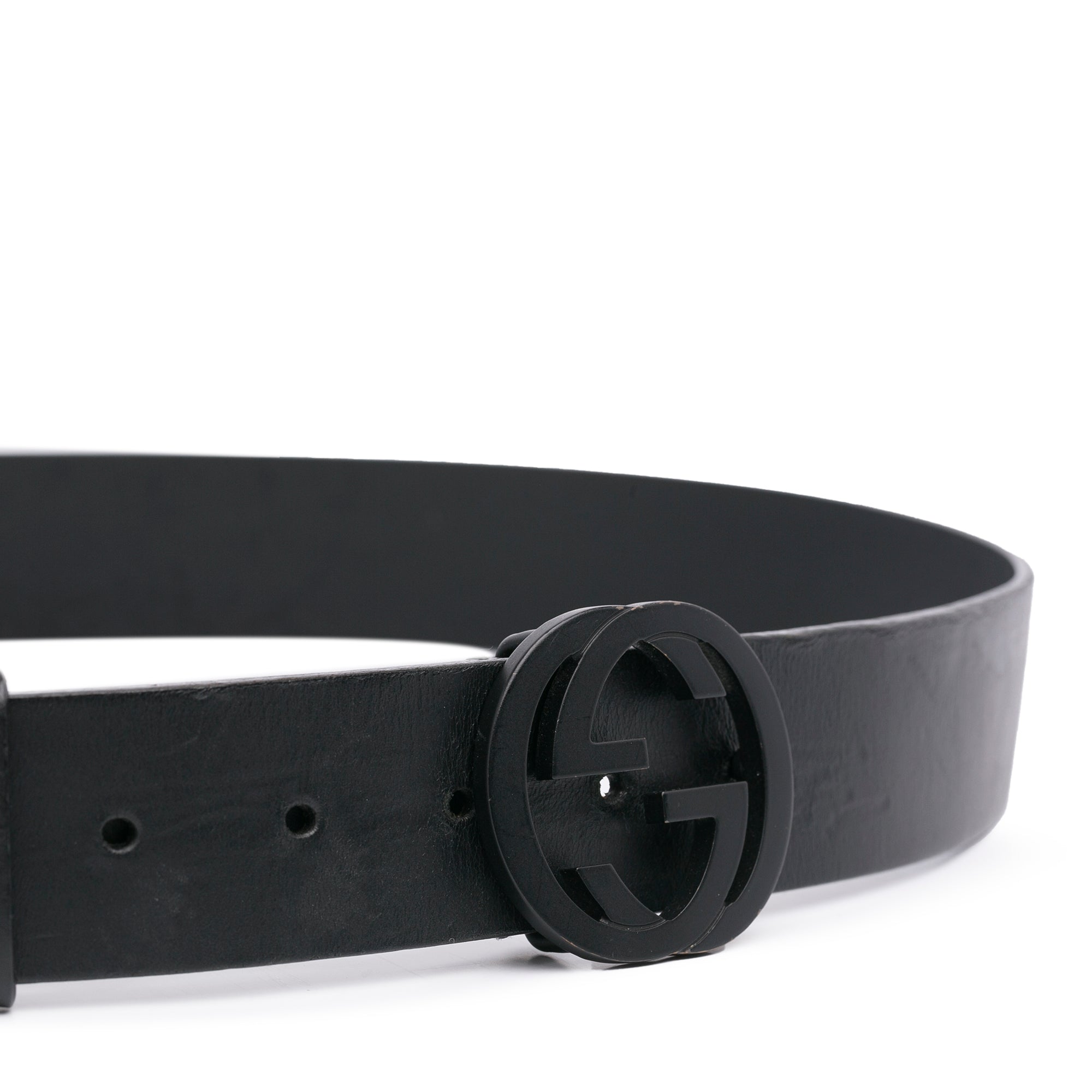 Black Gucci GG Supreme Belt – Designer Revival