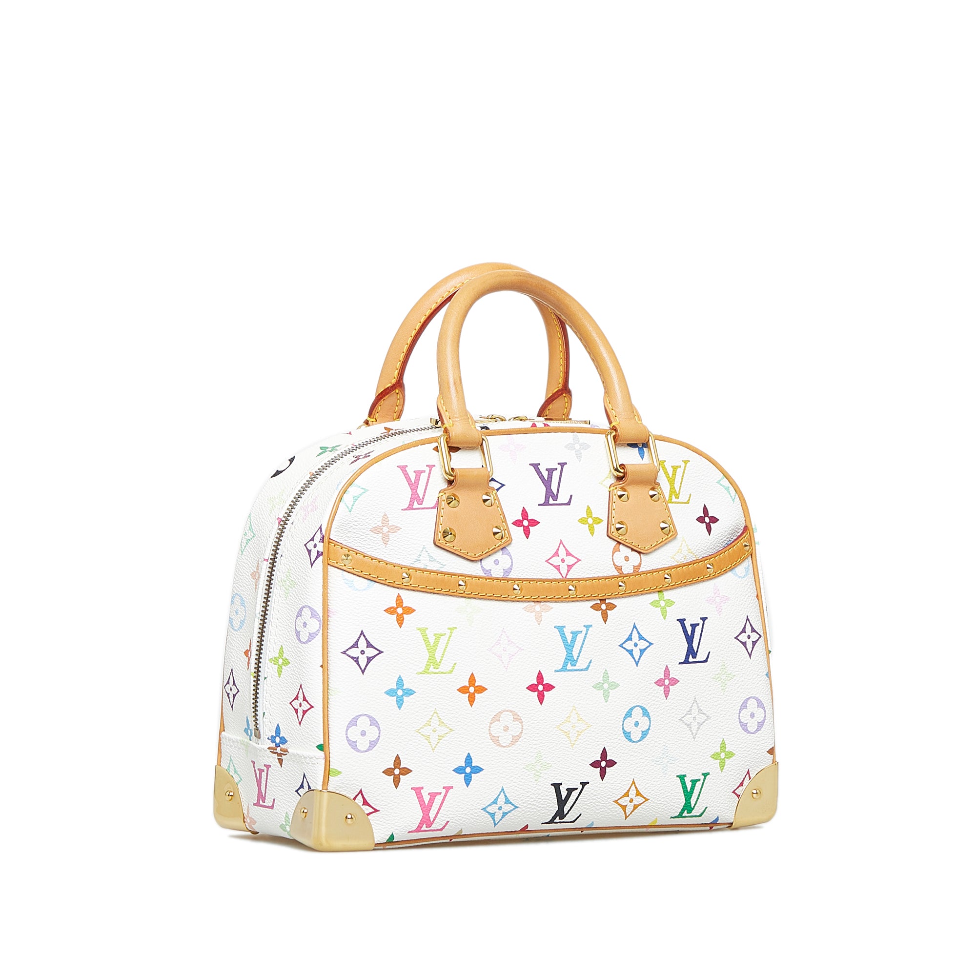 Preloved Louis Vuitton Trouville White Multicolor Monogram Bag MI0065 –  KimmieBBags LLC