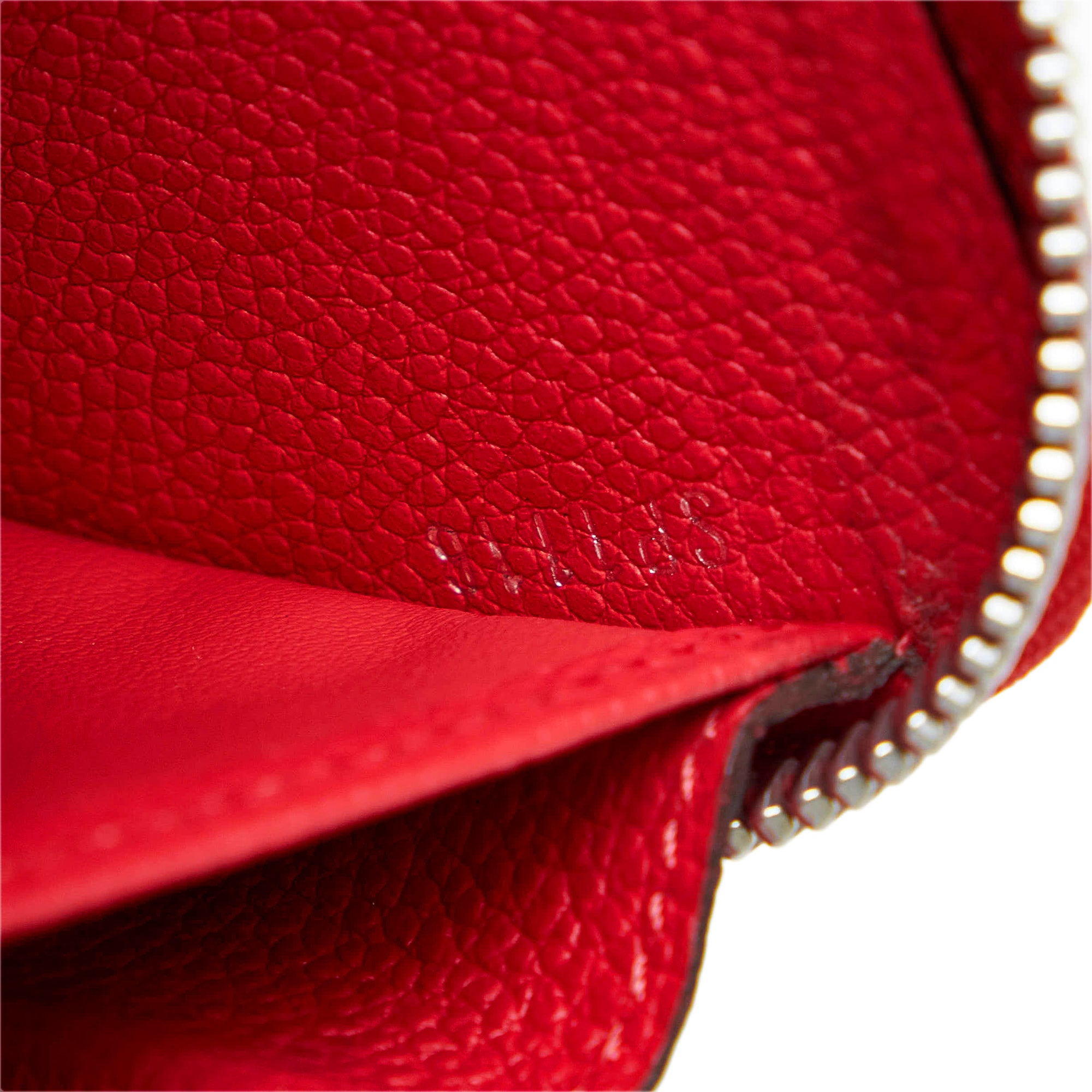 LOUIS VUITTON Long Zippy Wallet Monogram Empreinte Leather Red M60547  82JH676