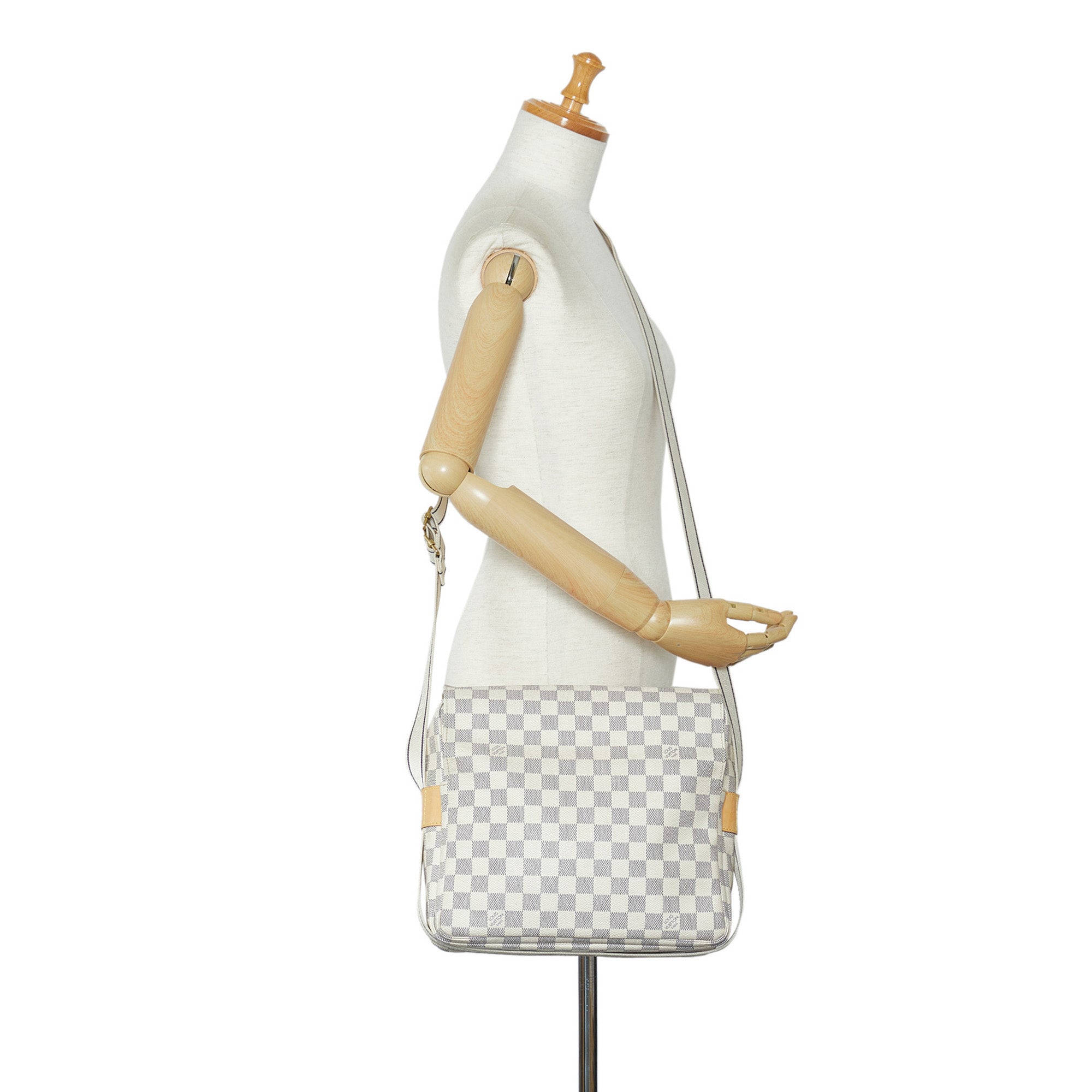 Louis Vuitton Vintage - Damier Azur Naviglio Bag - White Ivory