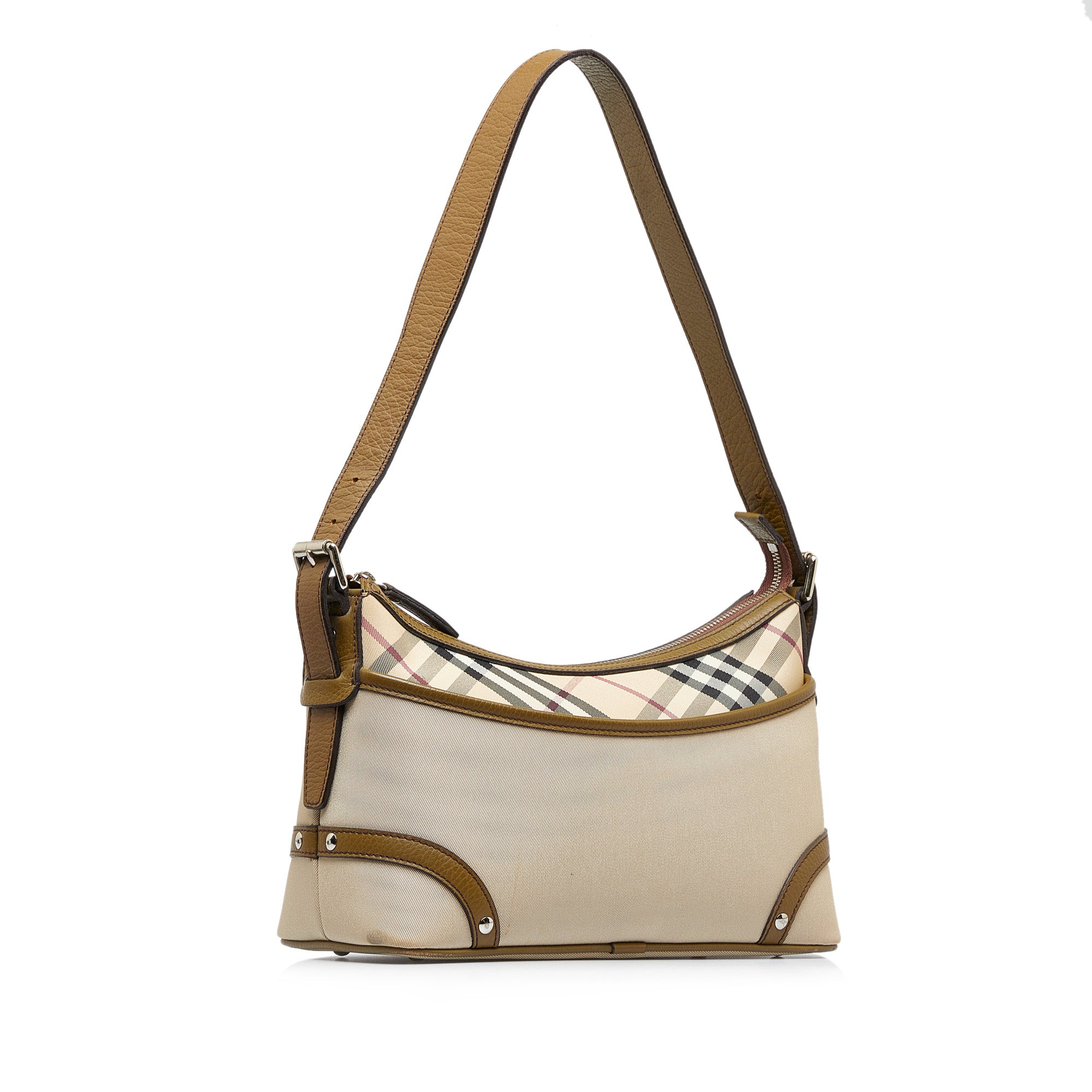 Beige Burberry Embossed Nova Check Shoulder Bag – Designer Revival