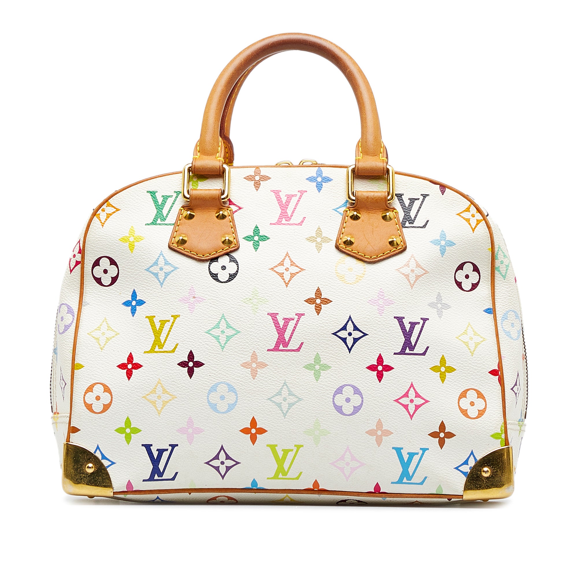 Louis Vuitton - Authenticated Trouville Handbag - Linen White for Women, Very Good Condition