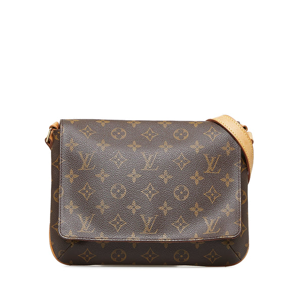 Louis Vuitton Shoulder Bag Monogram Musette Tango SP0071 Brown Women's Canvas