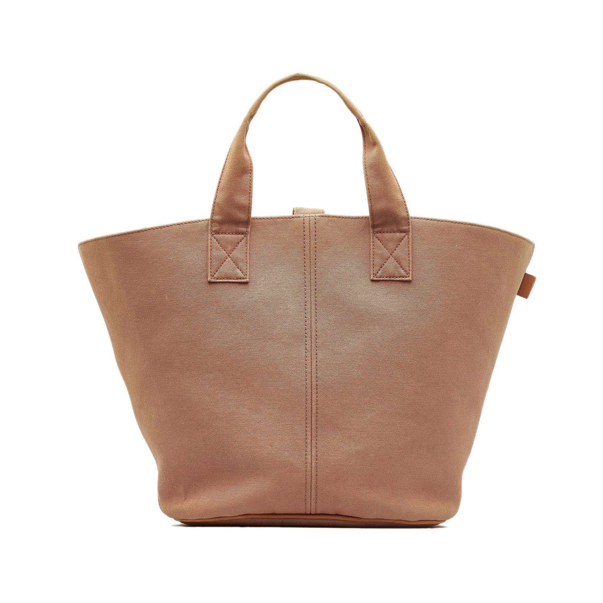 Beige Hermes Toile Fourre Tout Cabas Tote Bag