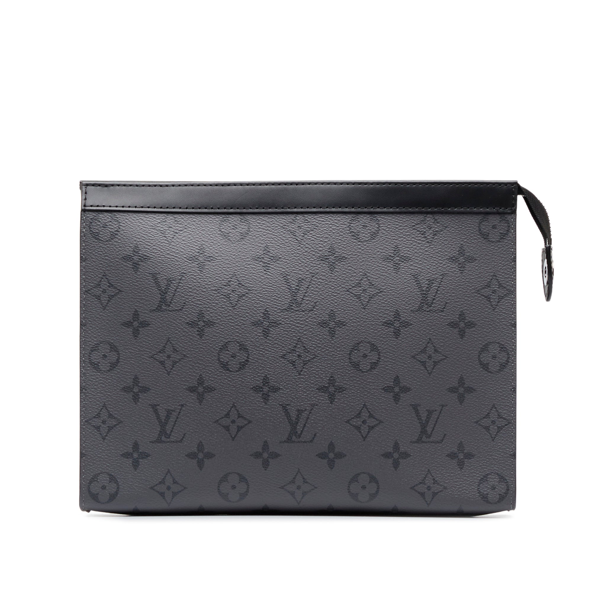 LOUIS VUITTON Volga Monogram Eclipse Pochette Clutch Bag Black